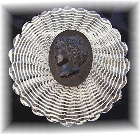 Bakelite and Lucite Cameo Brooch