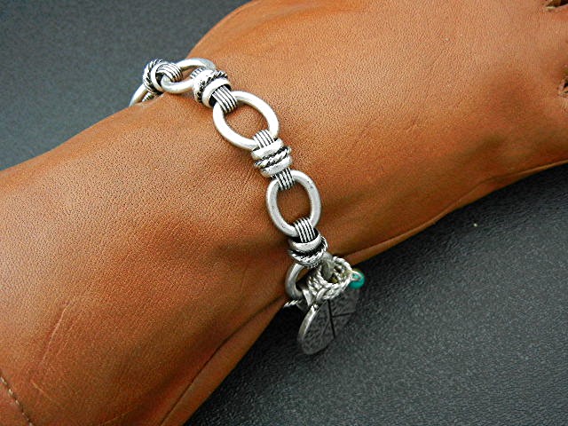 Silver Tone Charm Bracelet Lucky Brand