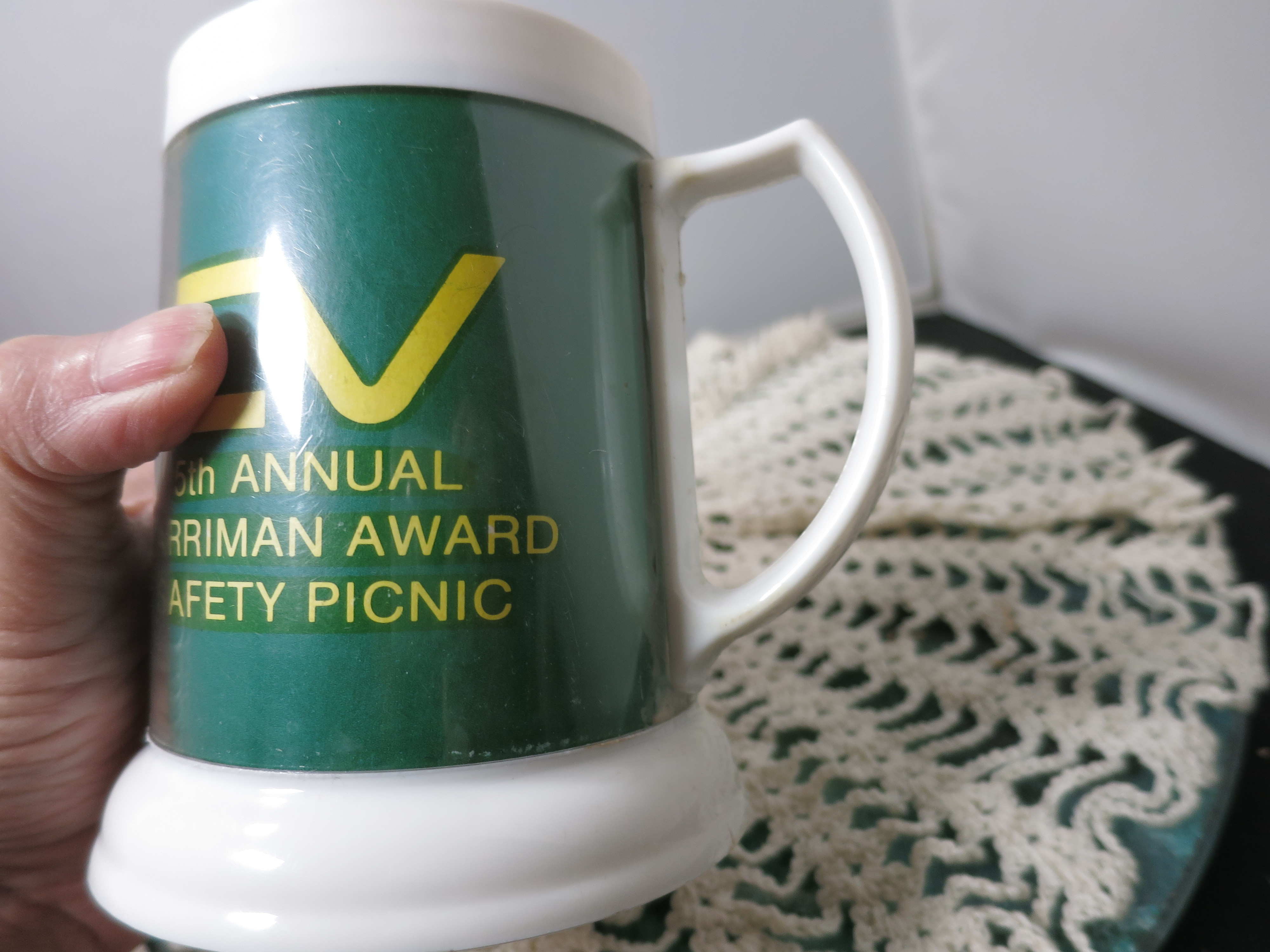 CV Railroad CV 5th Annual Harriman Award Safety Picnic Cup Mug