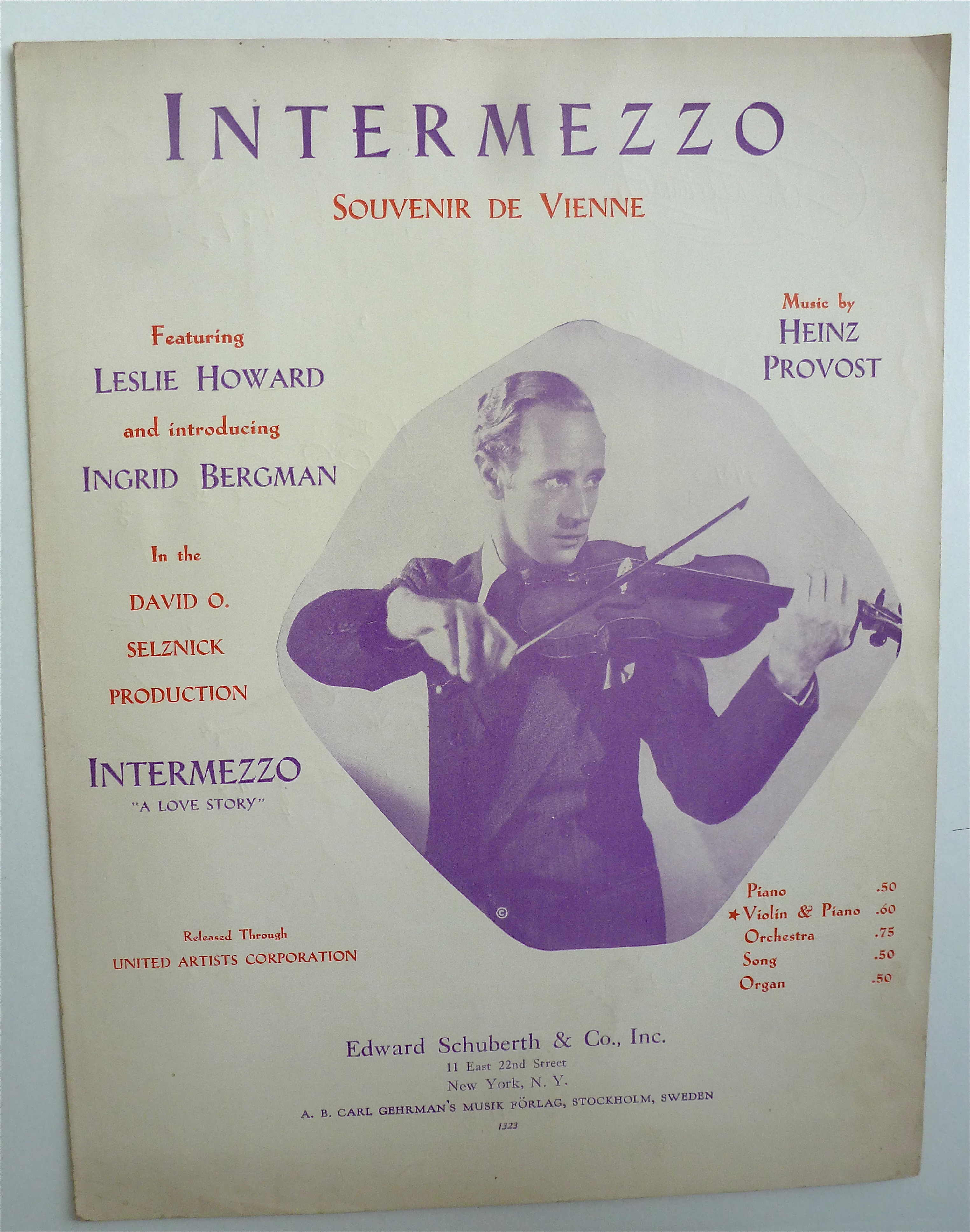 Sheet Music For 1936 Intermezzo