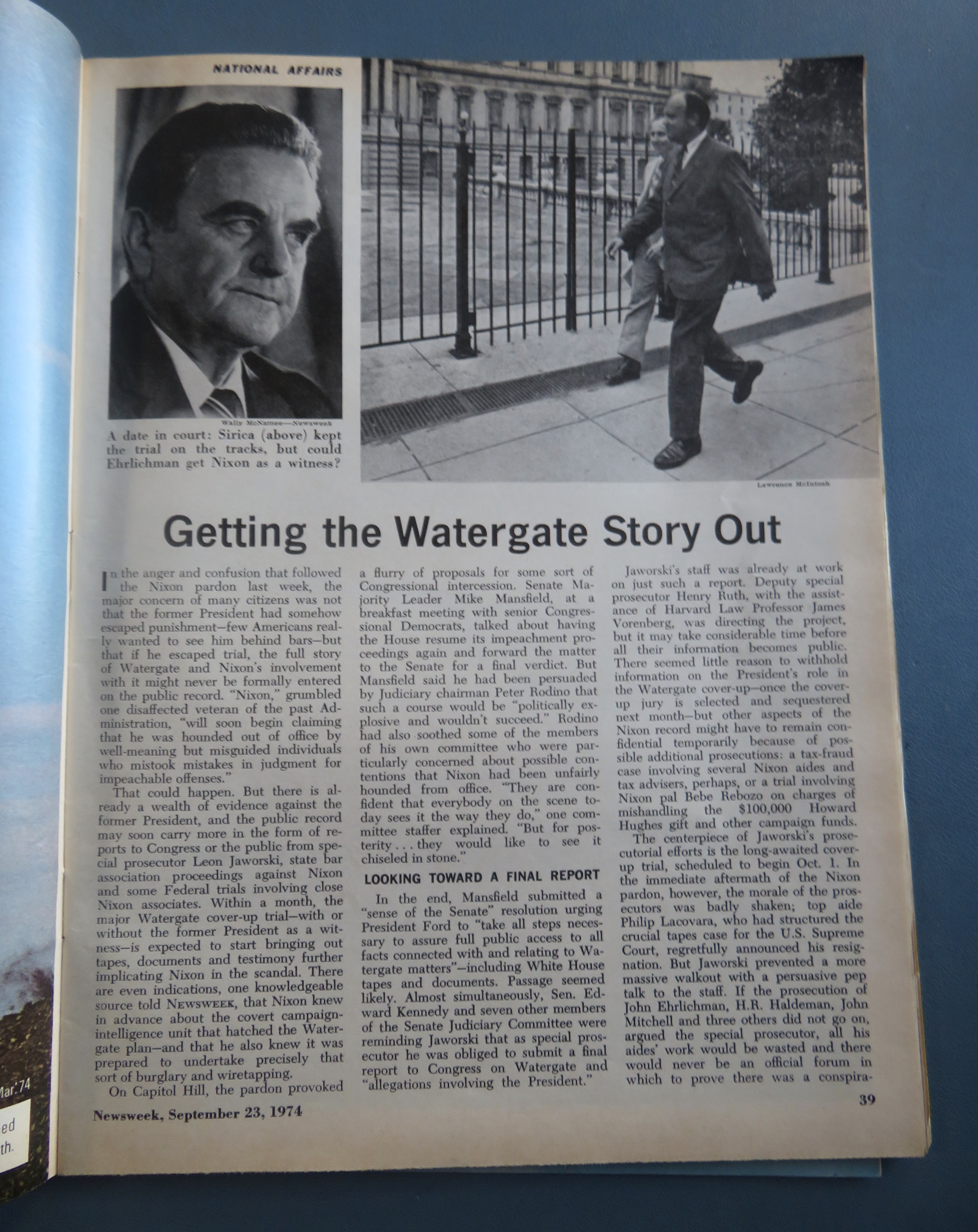 Newsweek Magazine September 23, 1974 How Sick Is Nixon