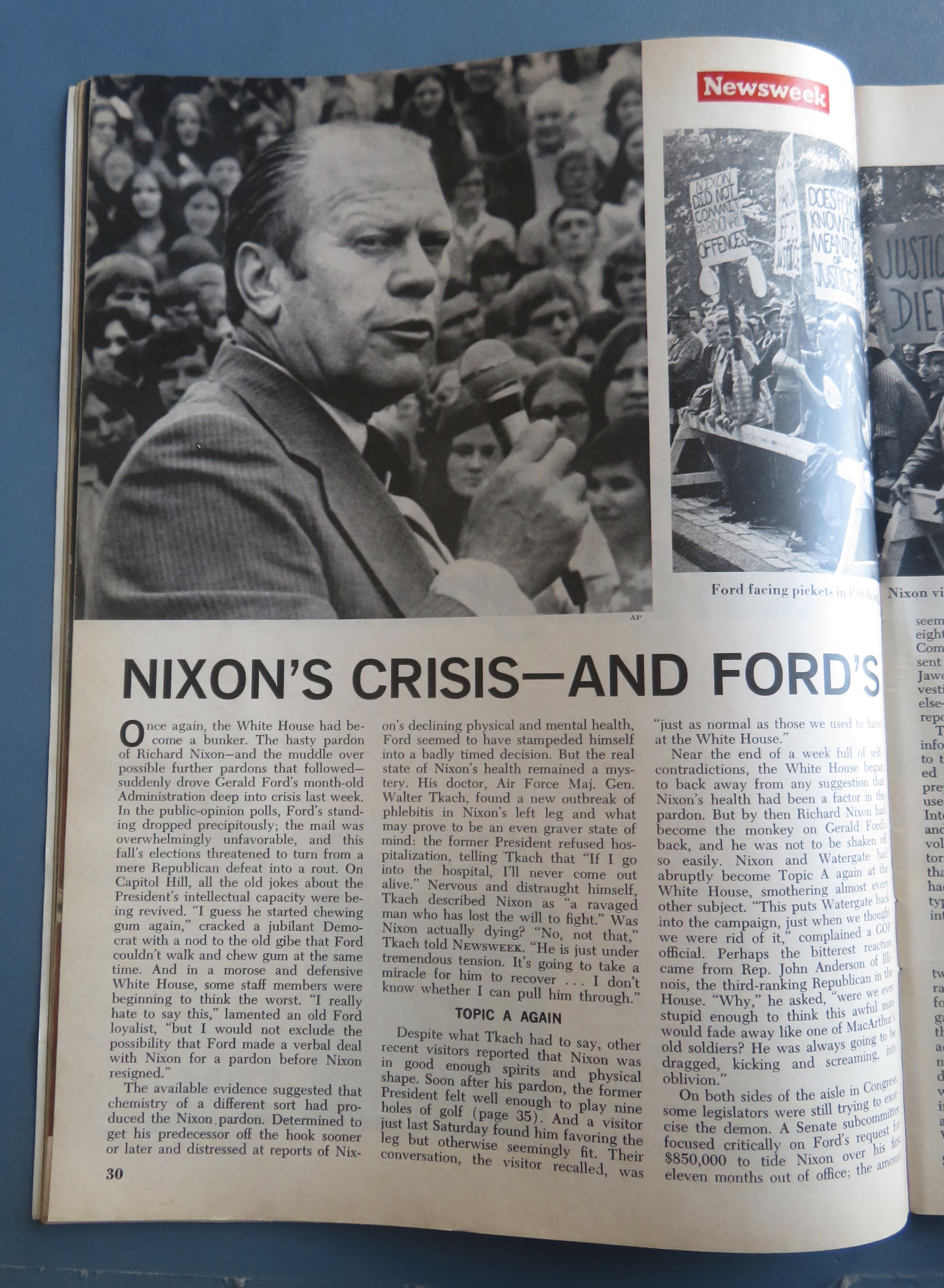 Newsweek Magazine September 23, 1974 How Sick Is Nixon