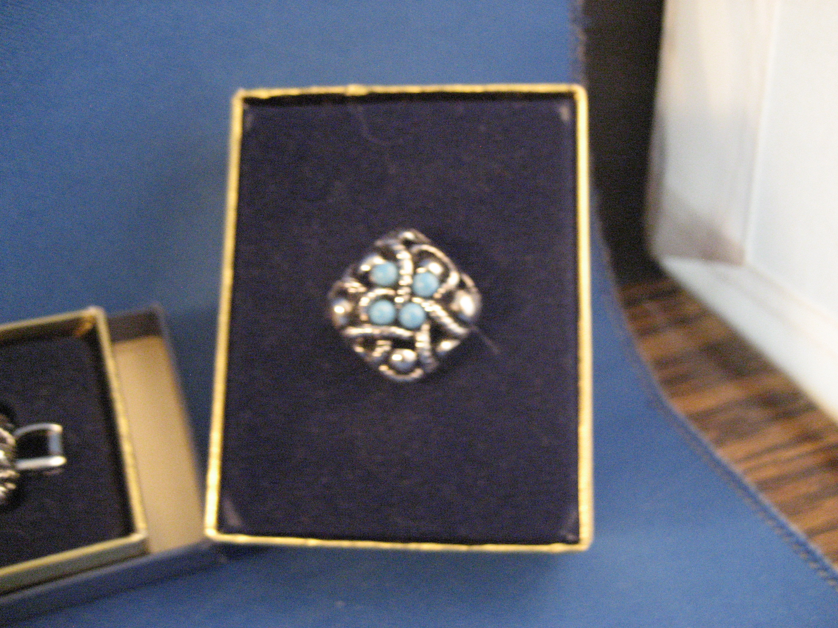 Avon Faux Turquoise Bracelet and Ring