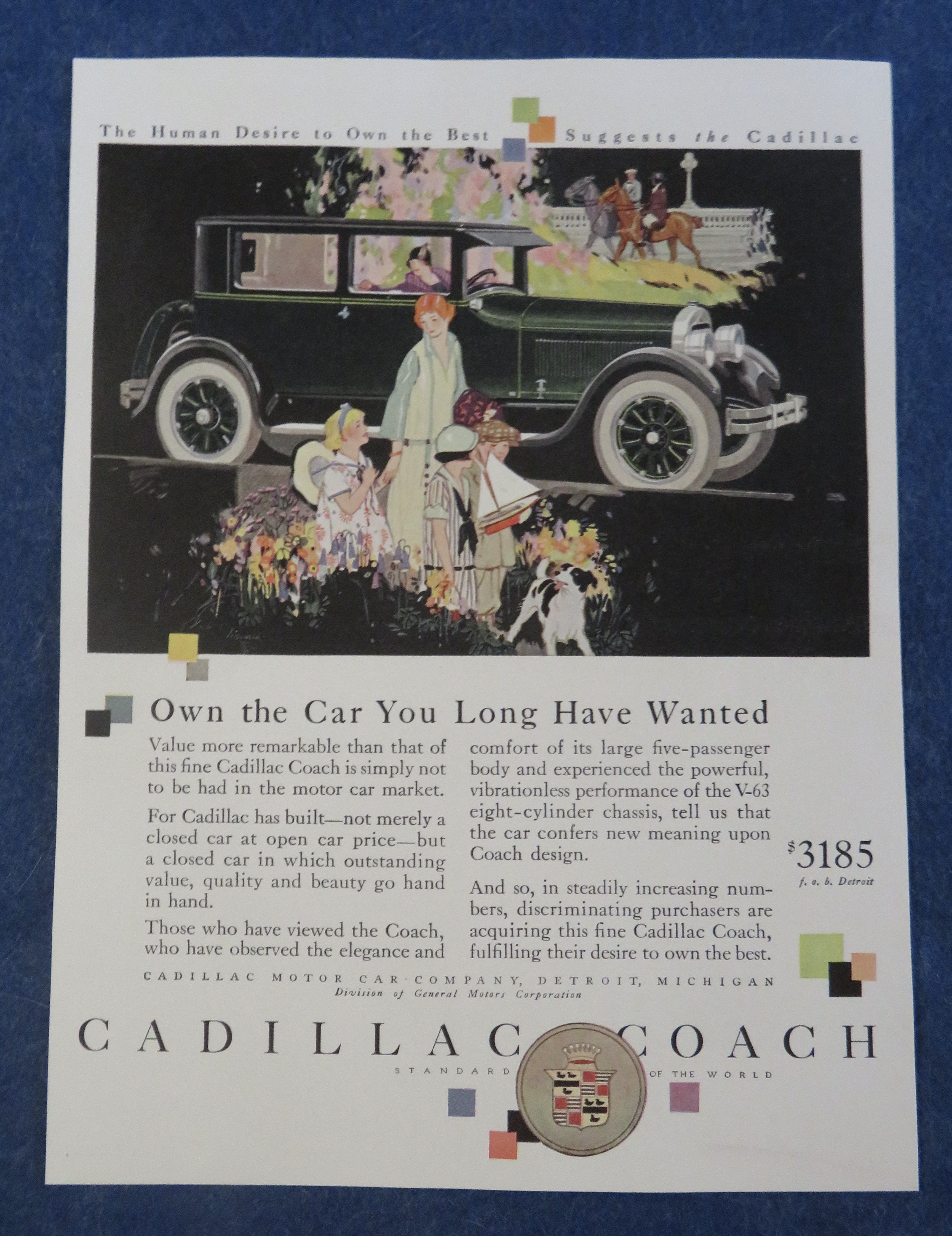 1920's Cadillac Coach with Woman & Children