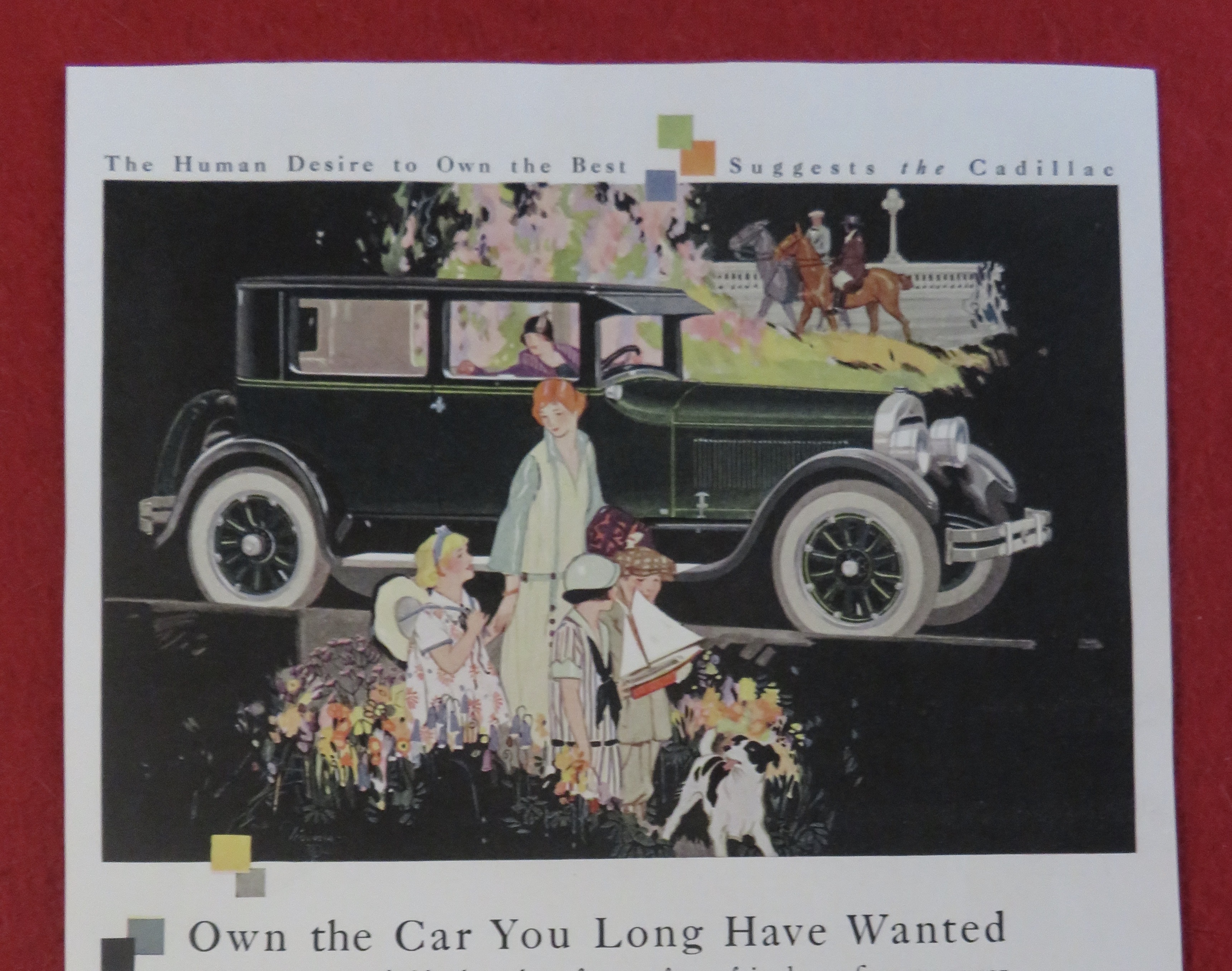 1920's Cadillac Coach with Woman & Children