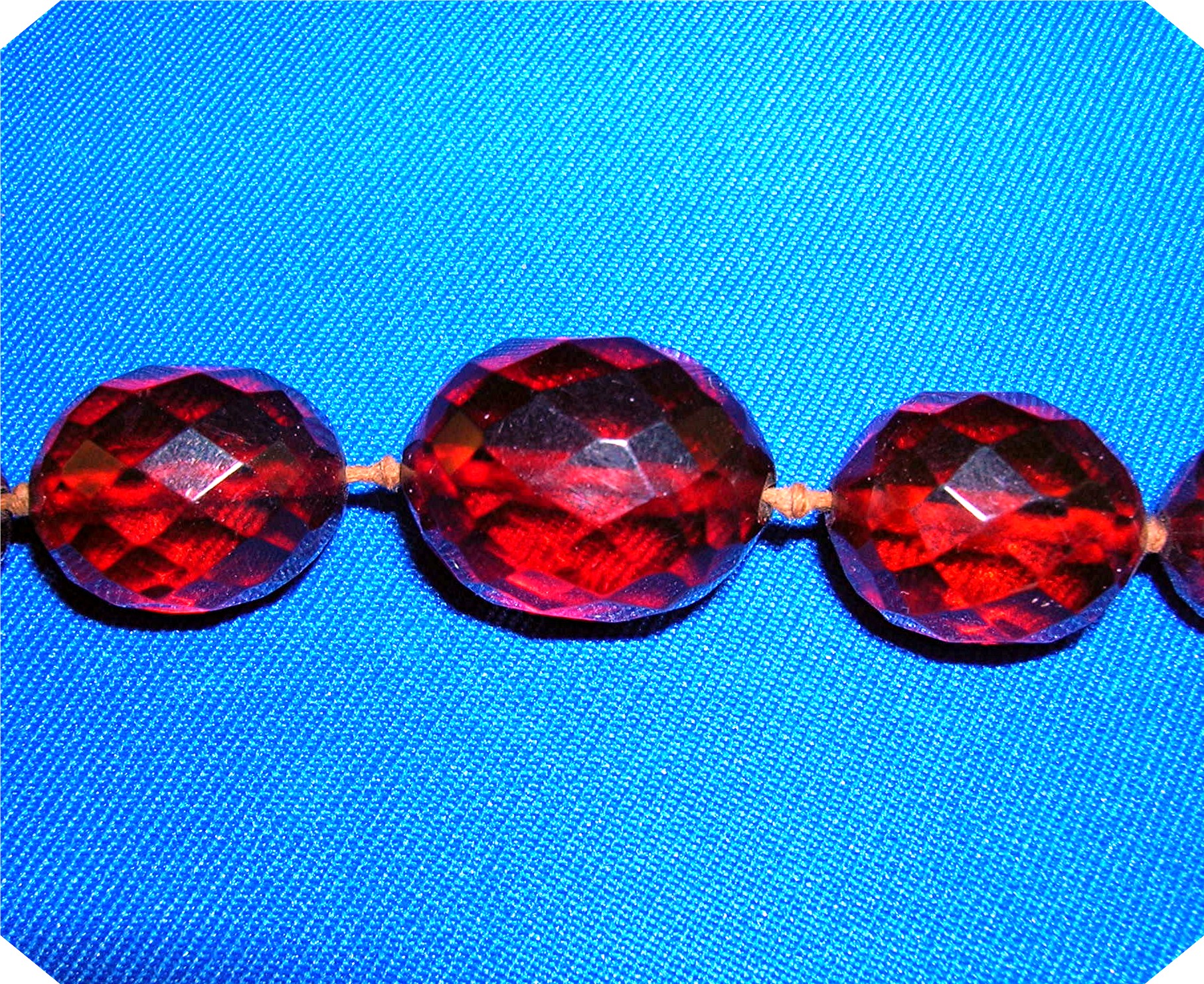 Cherry Amber Faceted 18 inch Necklace