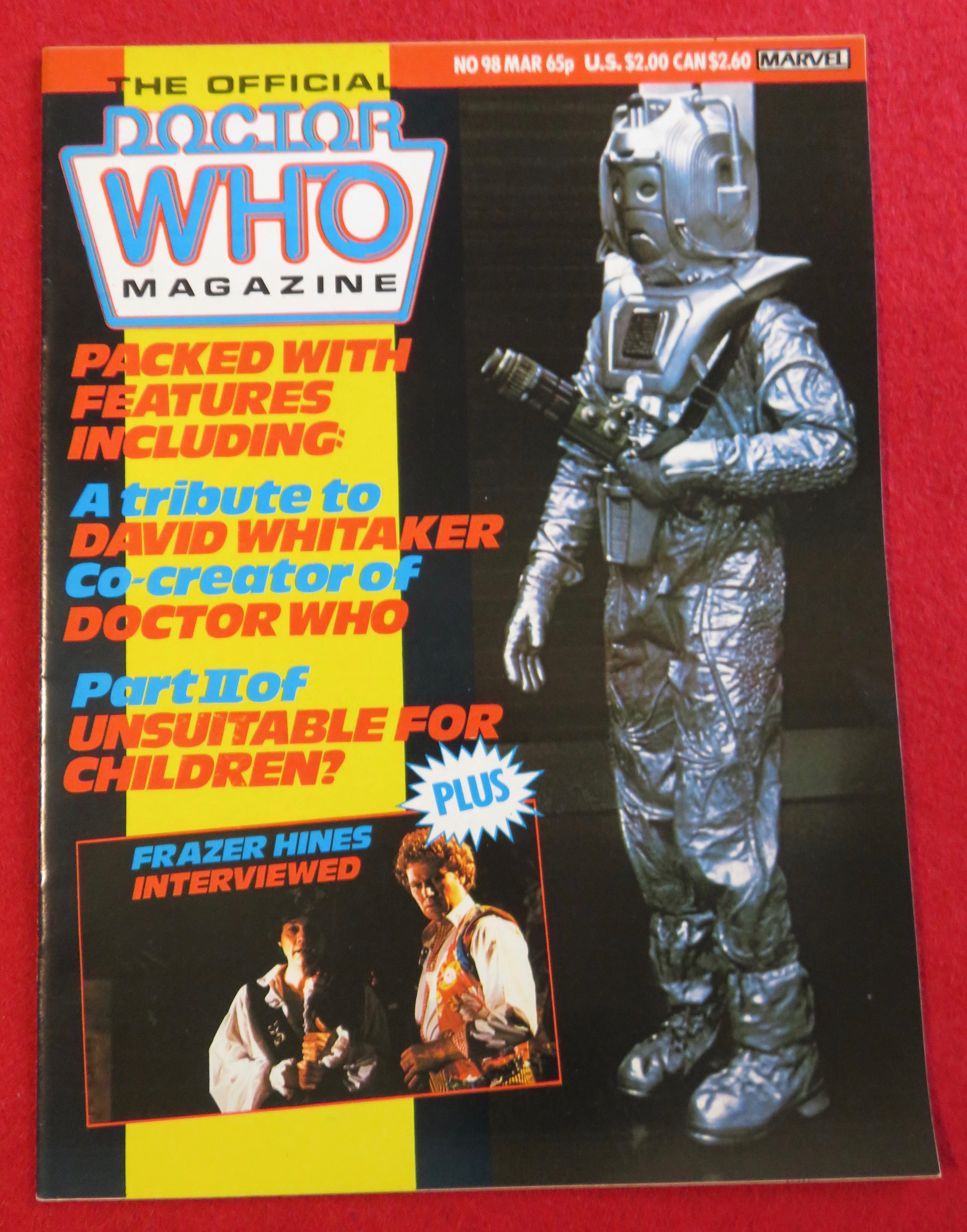 Doctor (Dr) Who Magazine March 1985 David Whitaker