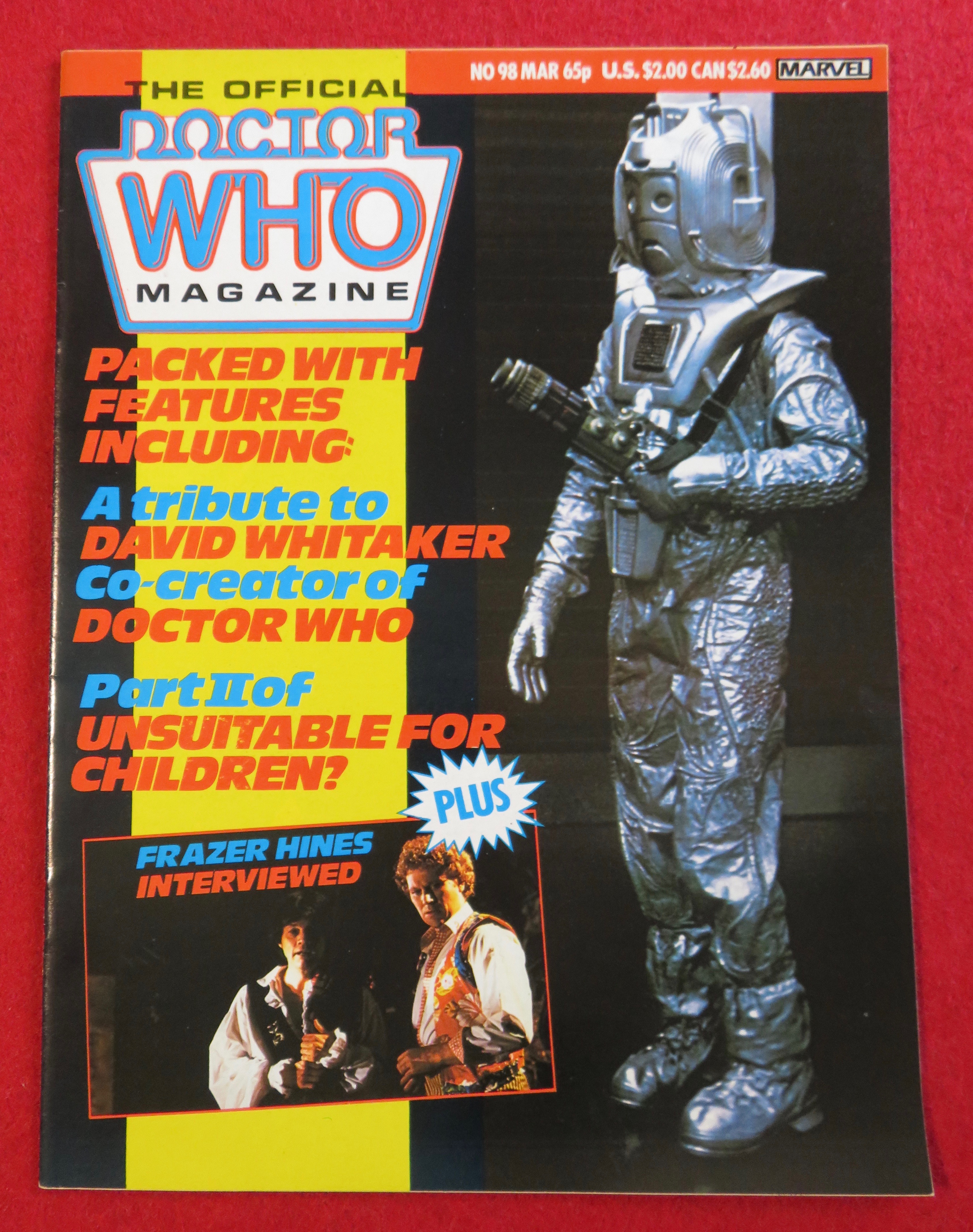 Doctor (Dr) Who Magazine March 1985 David Whitaker