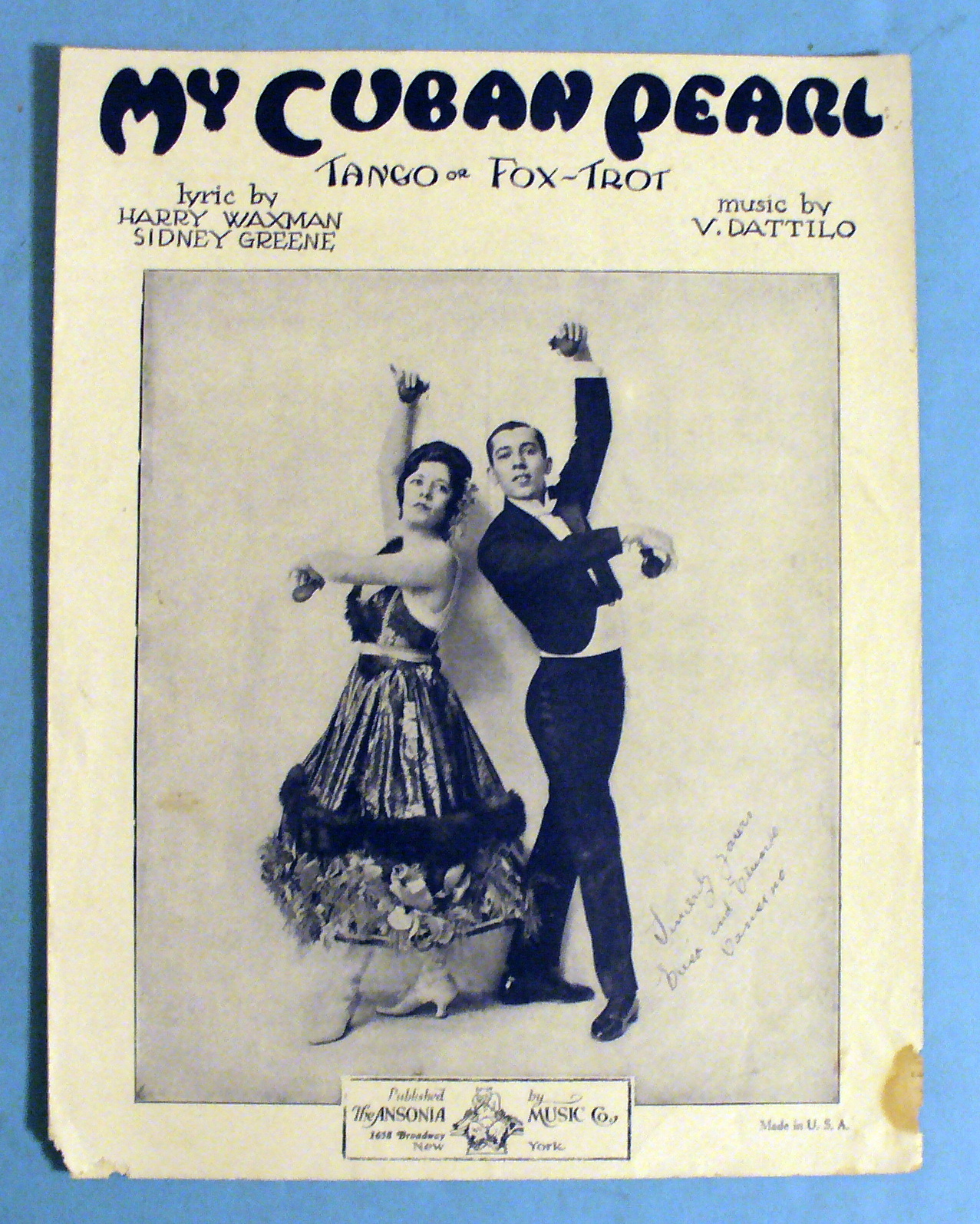 1922 My Cuban Pearl by Harry Waxman