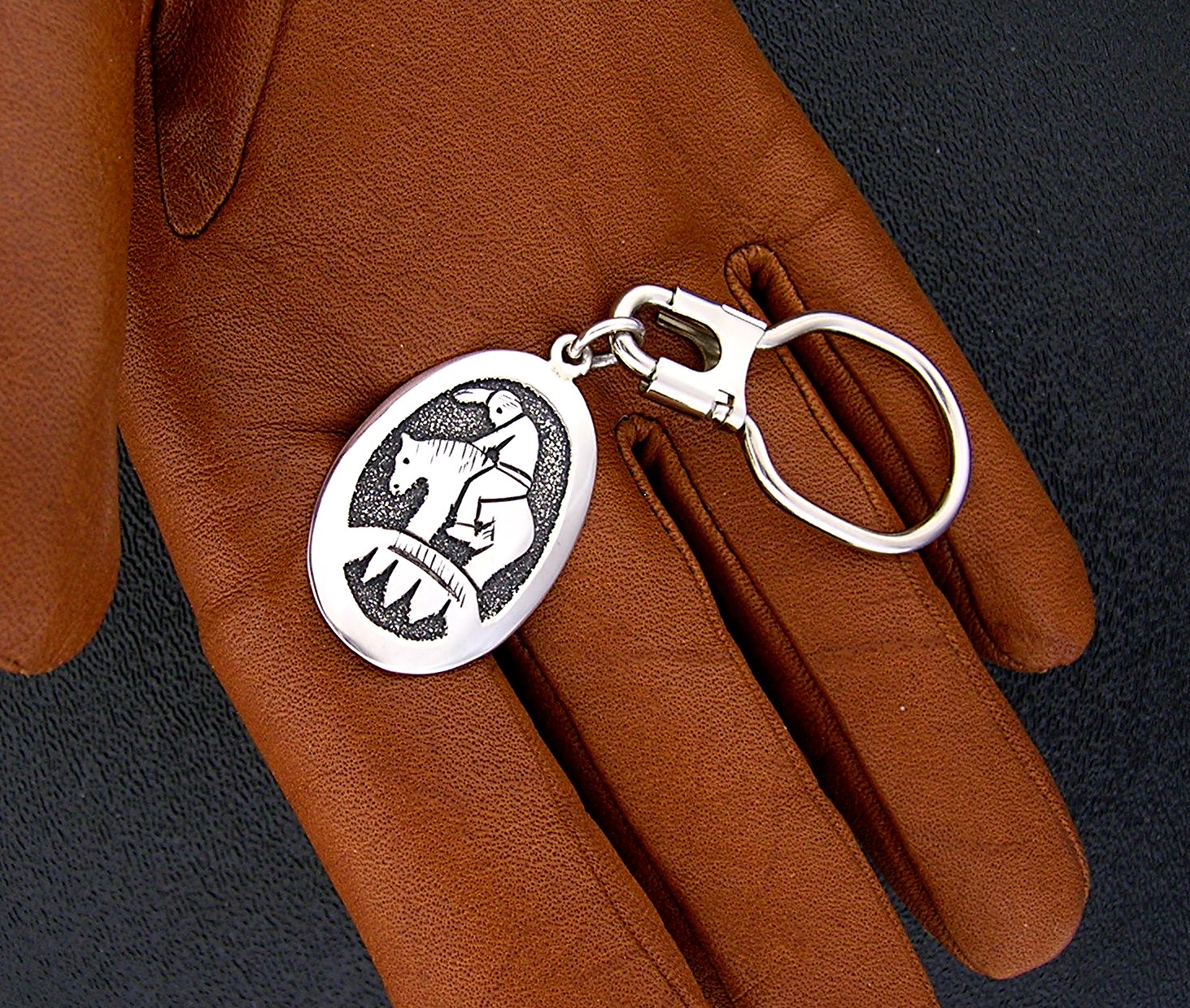 Navajo Tommy Singer Snr. Sterling Silver Key Fob