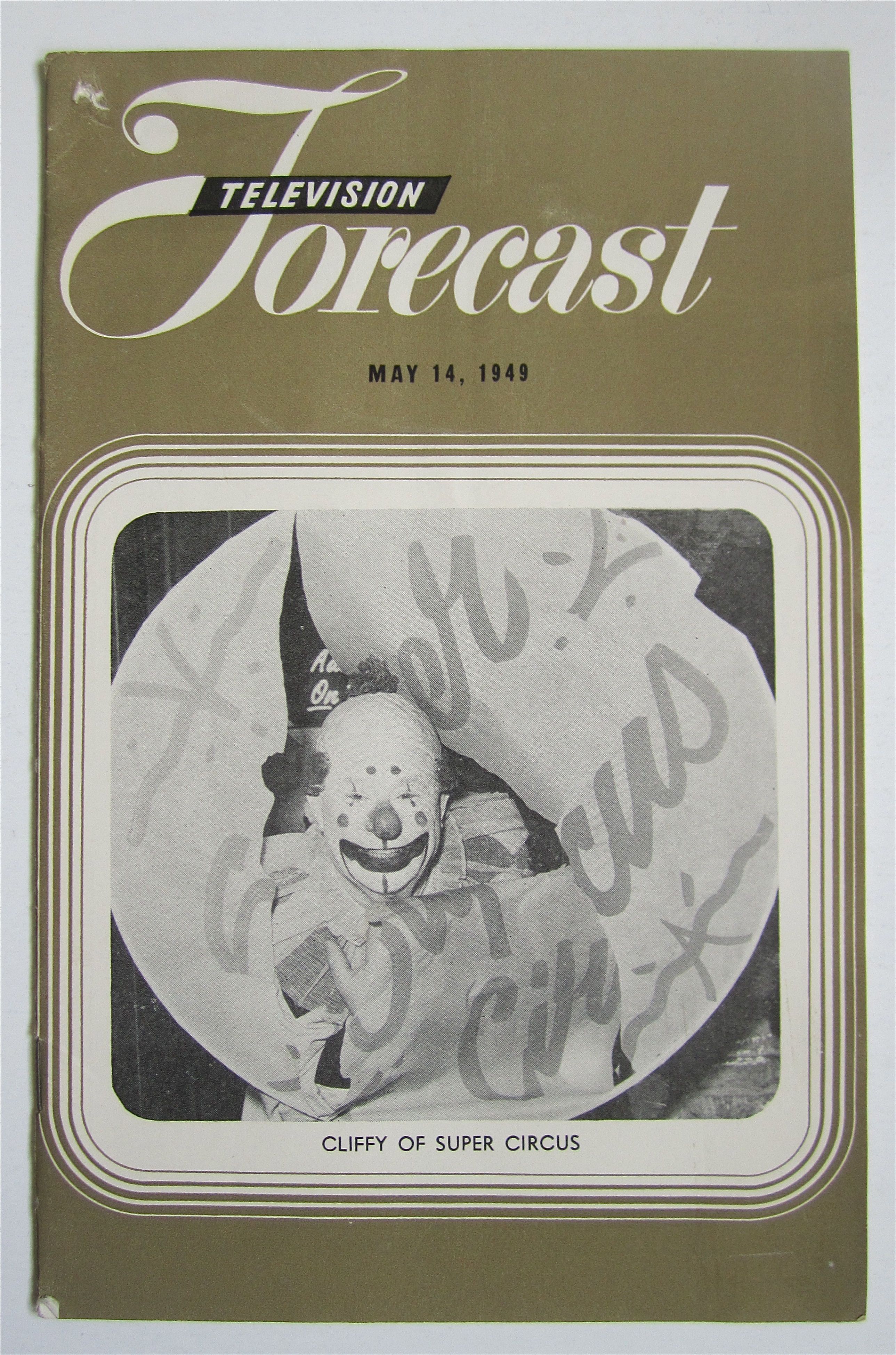 Television Forecast May 14, 1949 Cliffy Of Super Circus