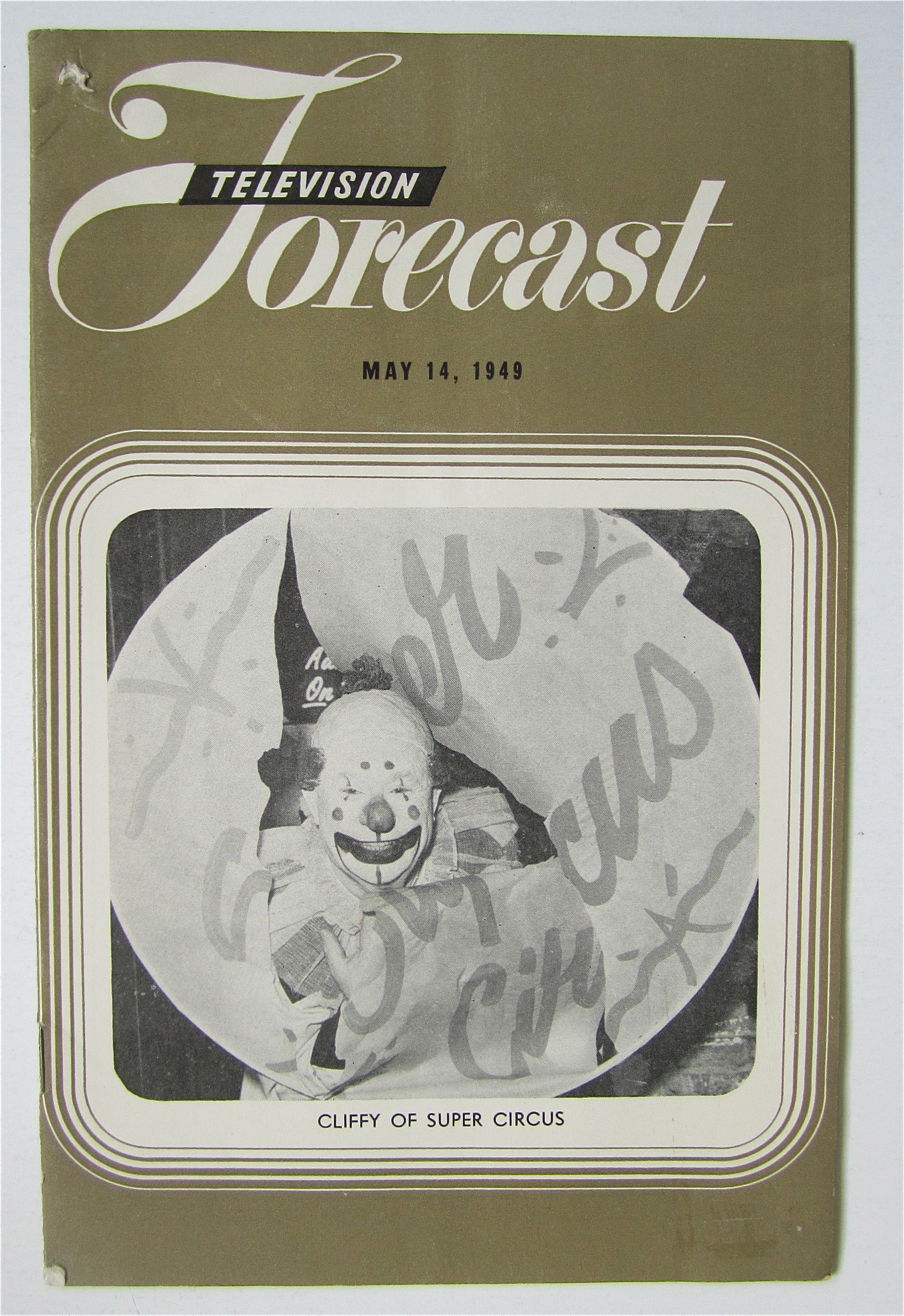 Television Forecast May 14, 1949 Cliffy Of Super Circus