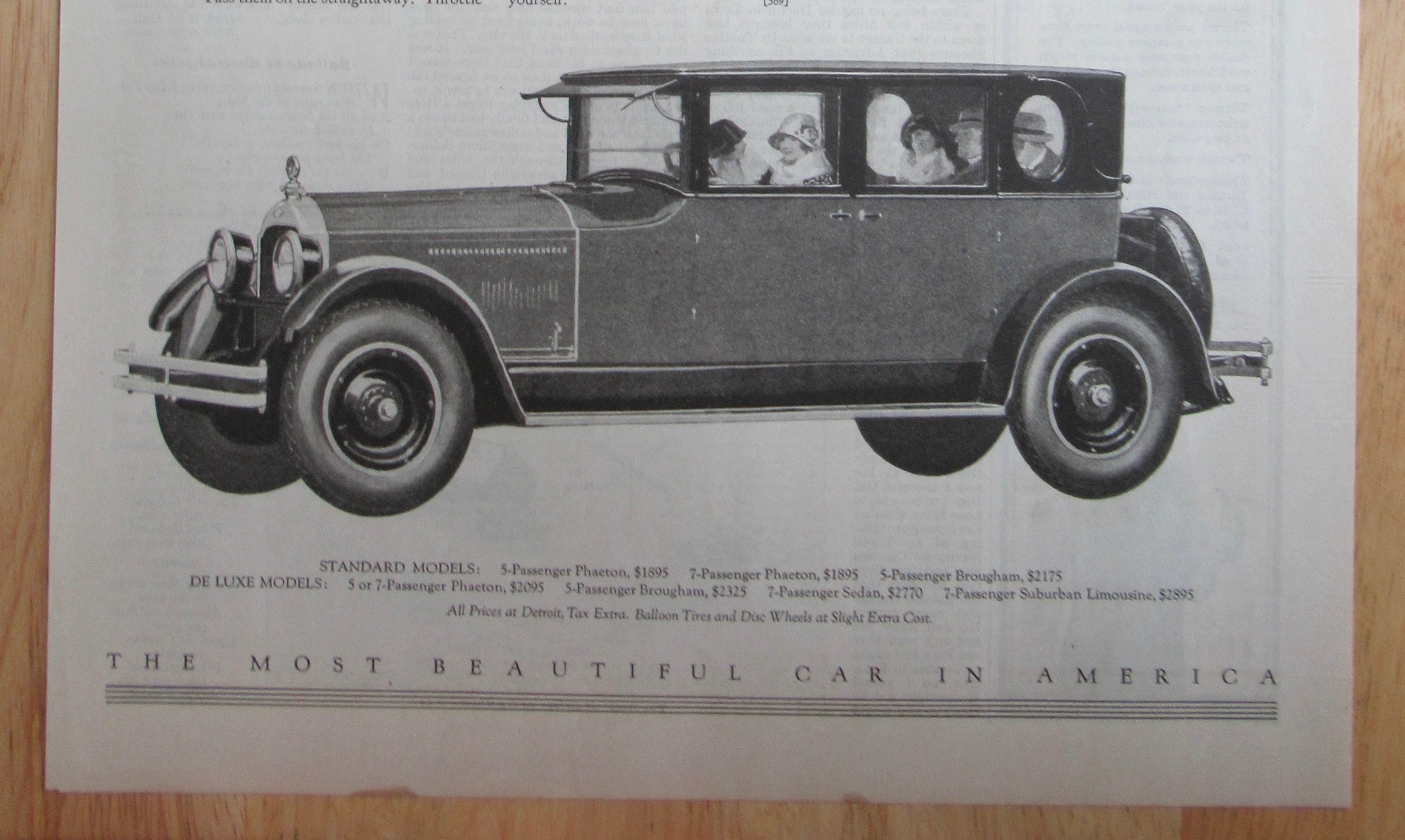 1924 Paige Automobile with the Paige Brougham