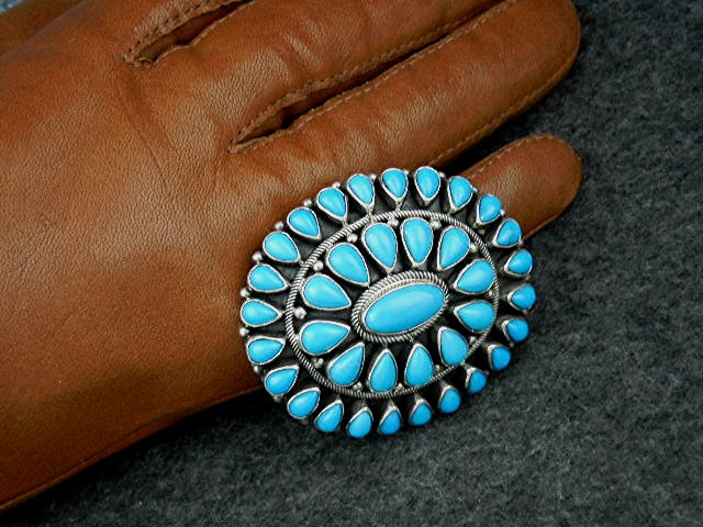 Navajo Sleeping Beauty Turquoise Sterling Silver Ring