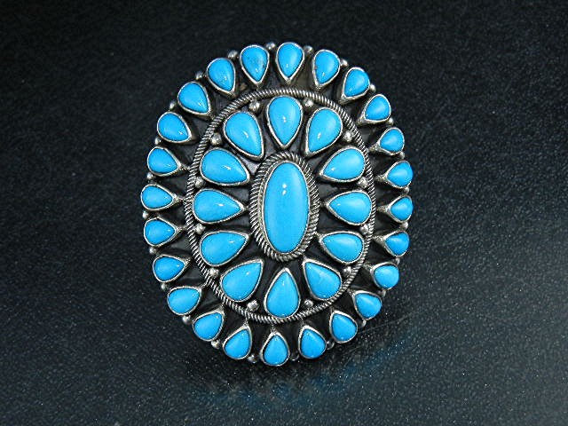 Navajo Sleeping Beauty Turquoise Sterling Silver Ring