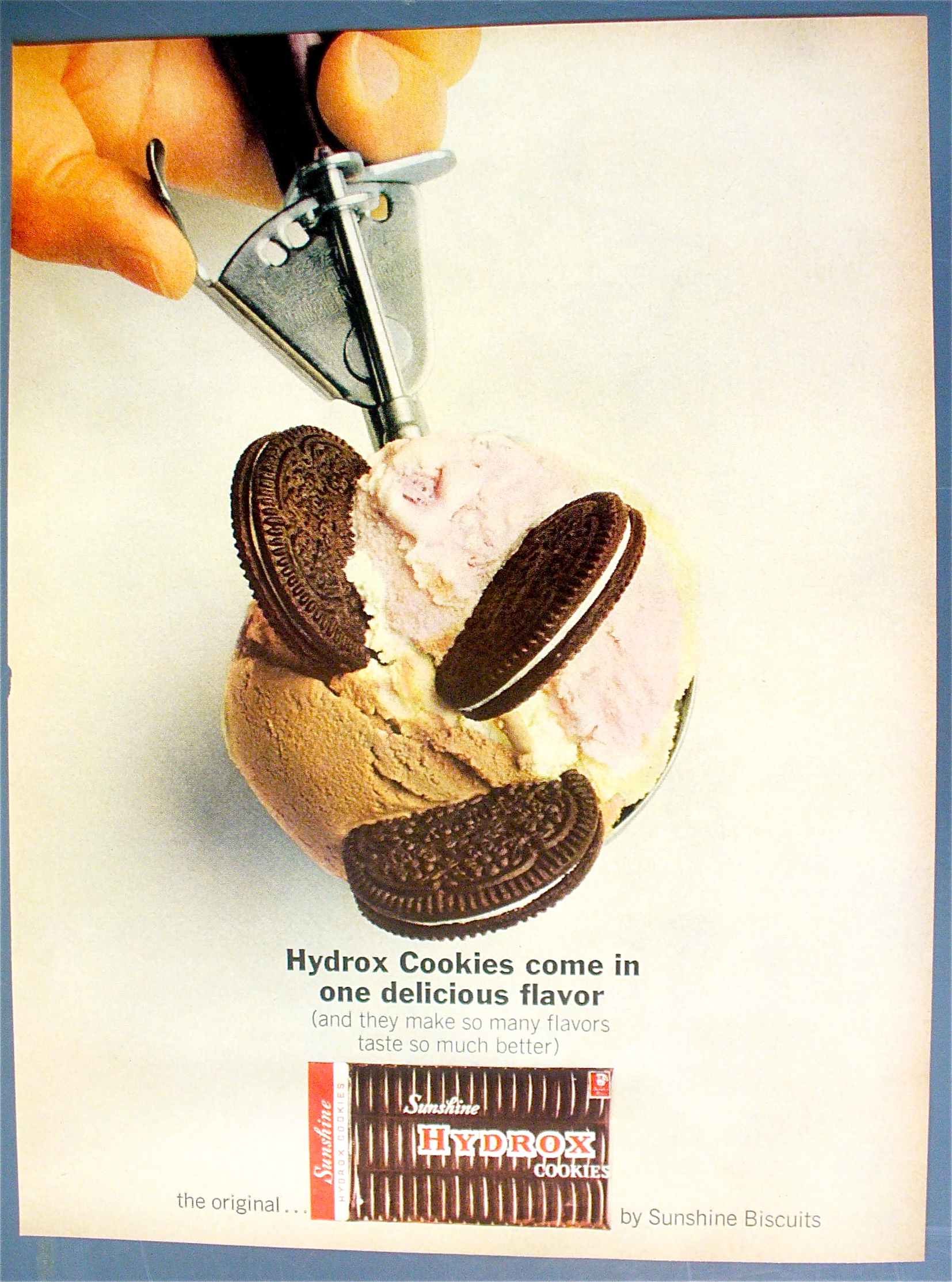 1963 Sunshine Hydrox Cookies w/a Scoop of Ice Cream