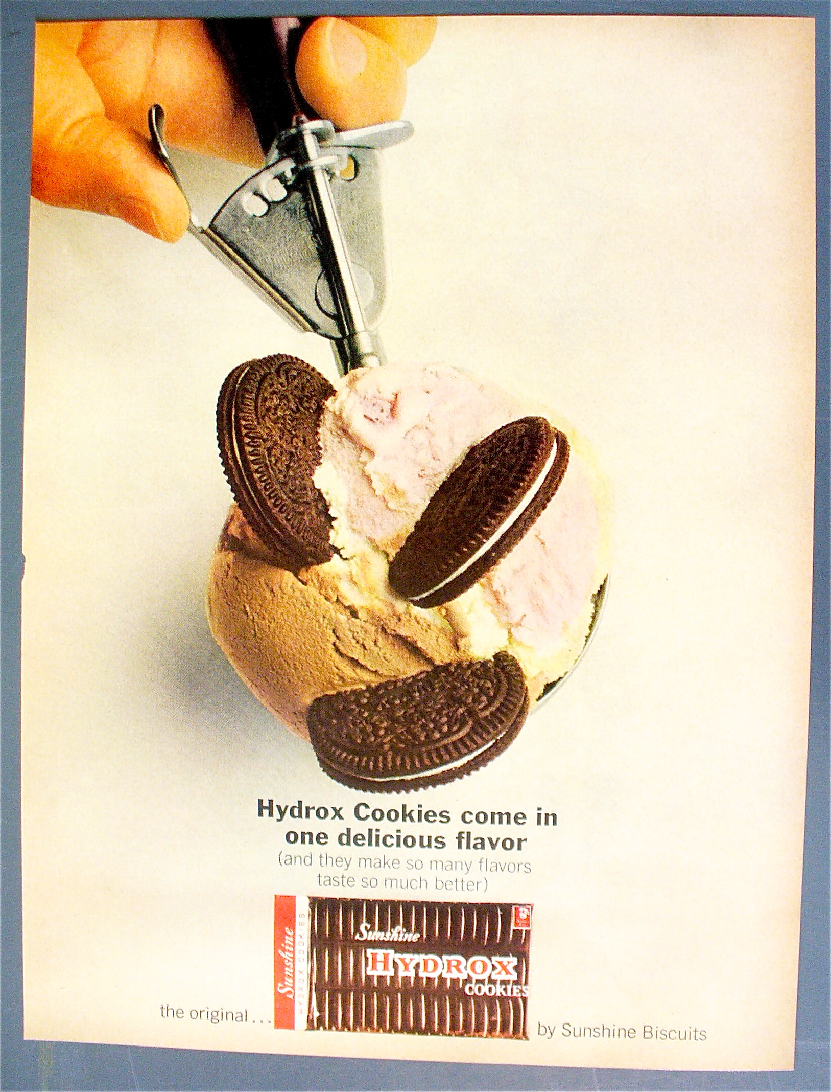 1963 Sunshine Hydrox Cookies w/a Scoop of Ice Cream
