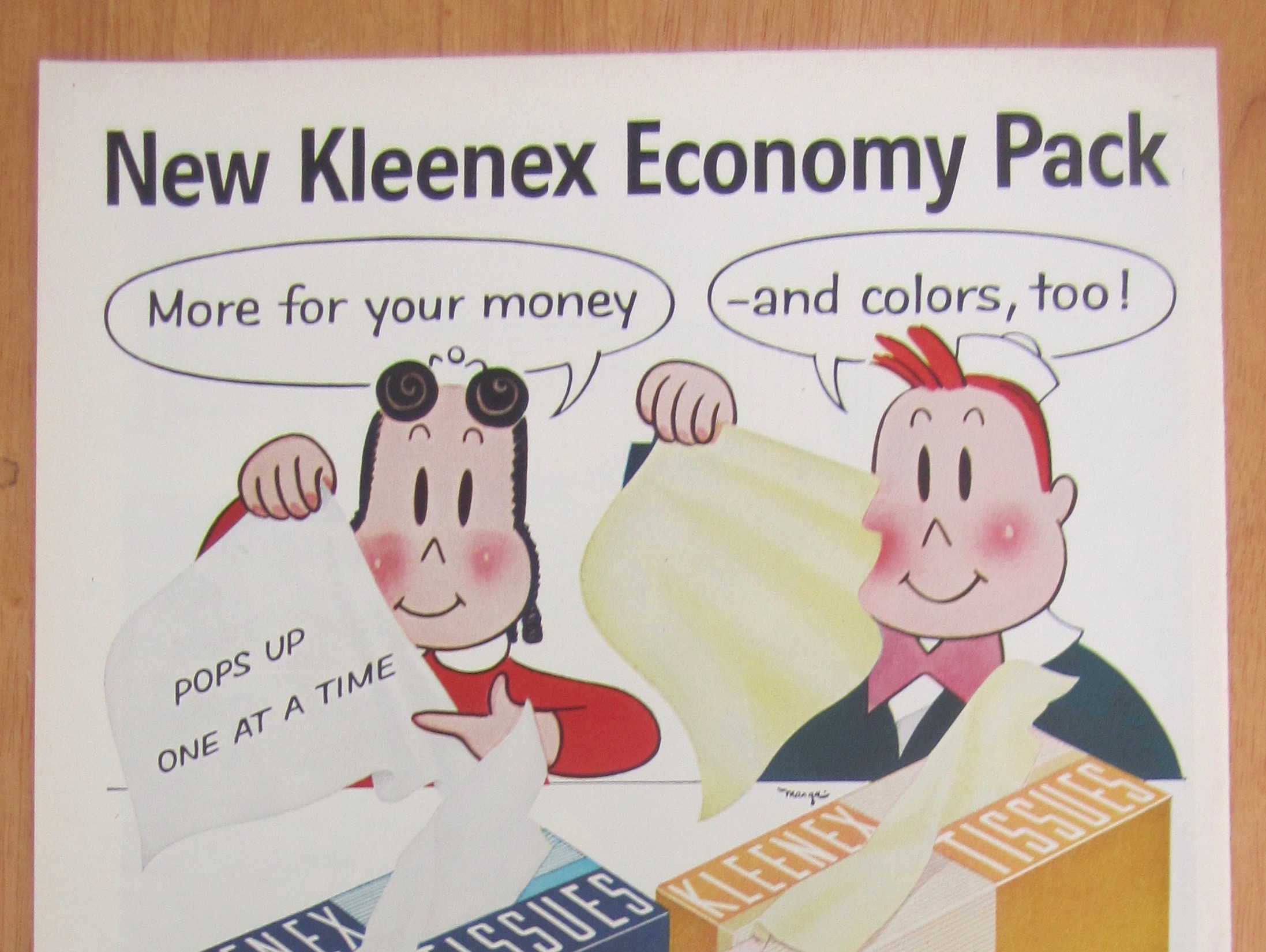1955 Kleenex Tissues with Little Lulu & Her Friend