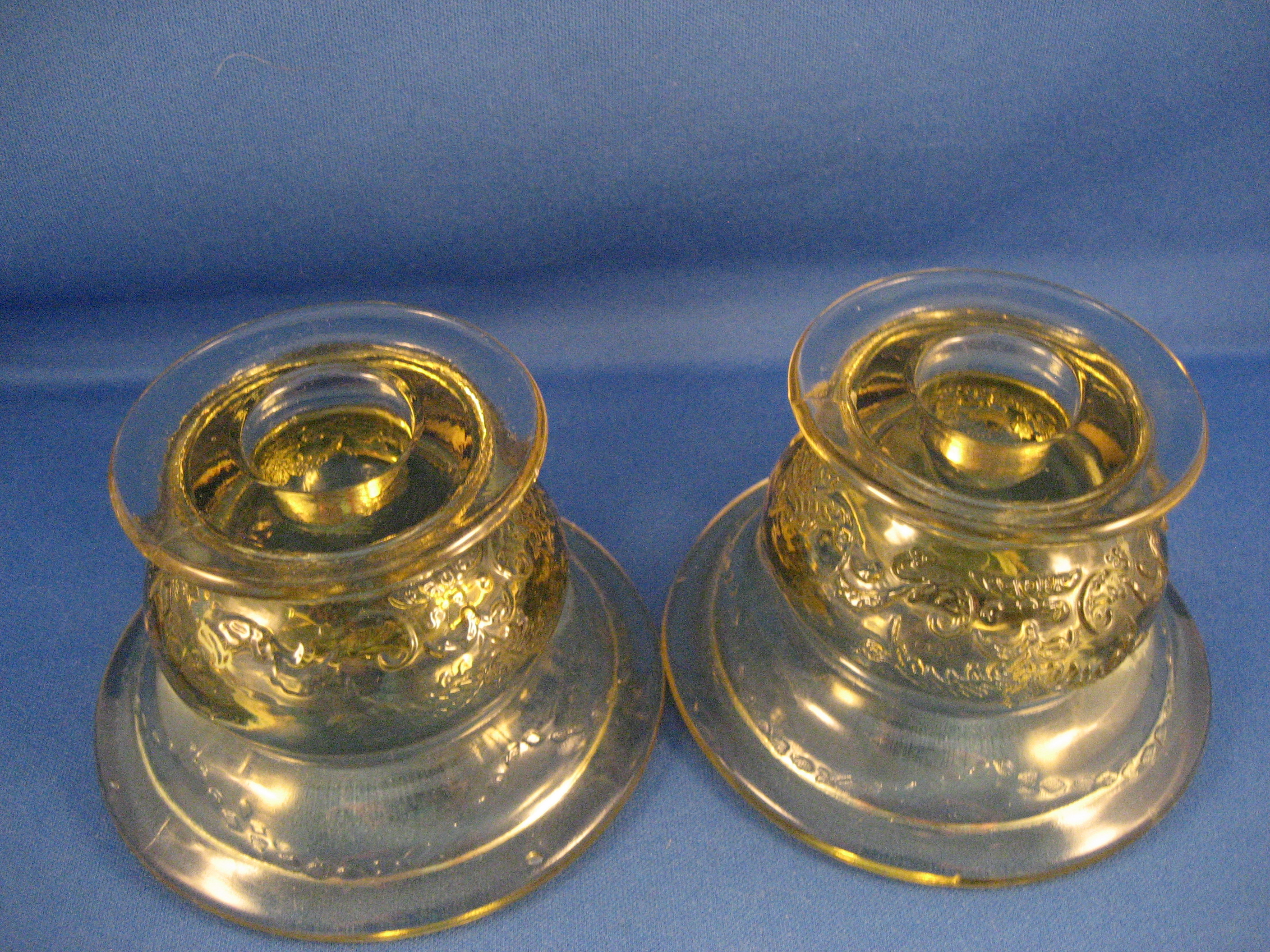 Depression Glass Candleholders