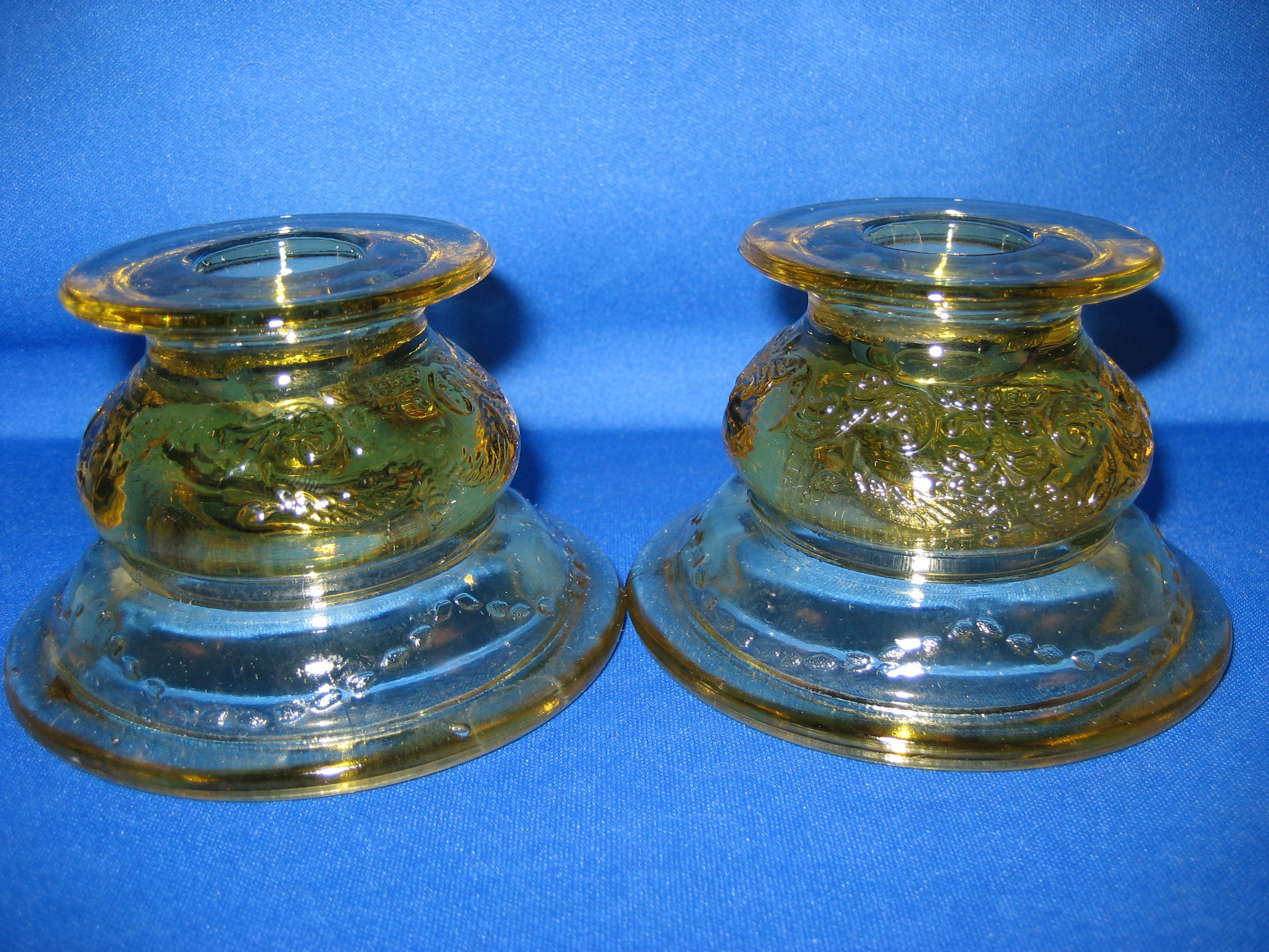 Depression Glass Candleholders