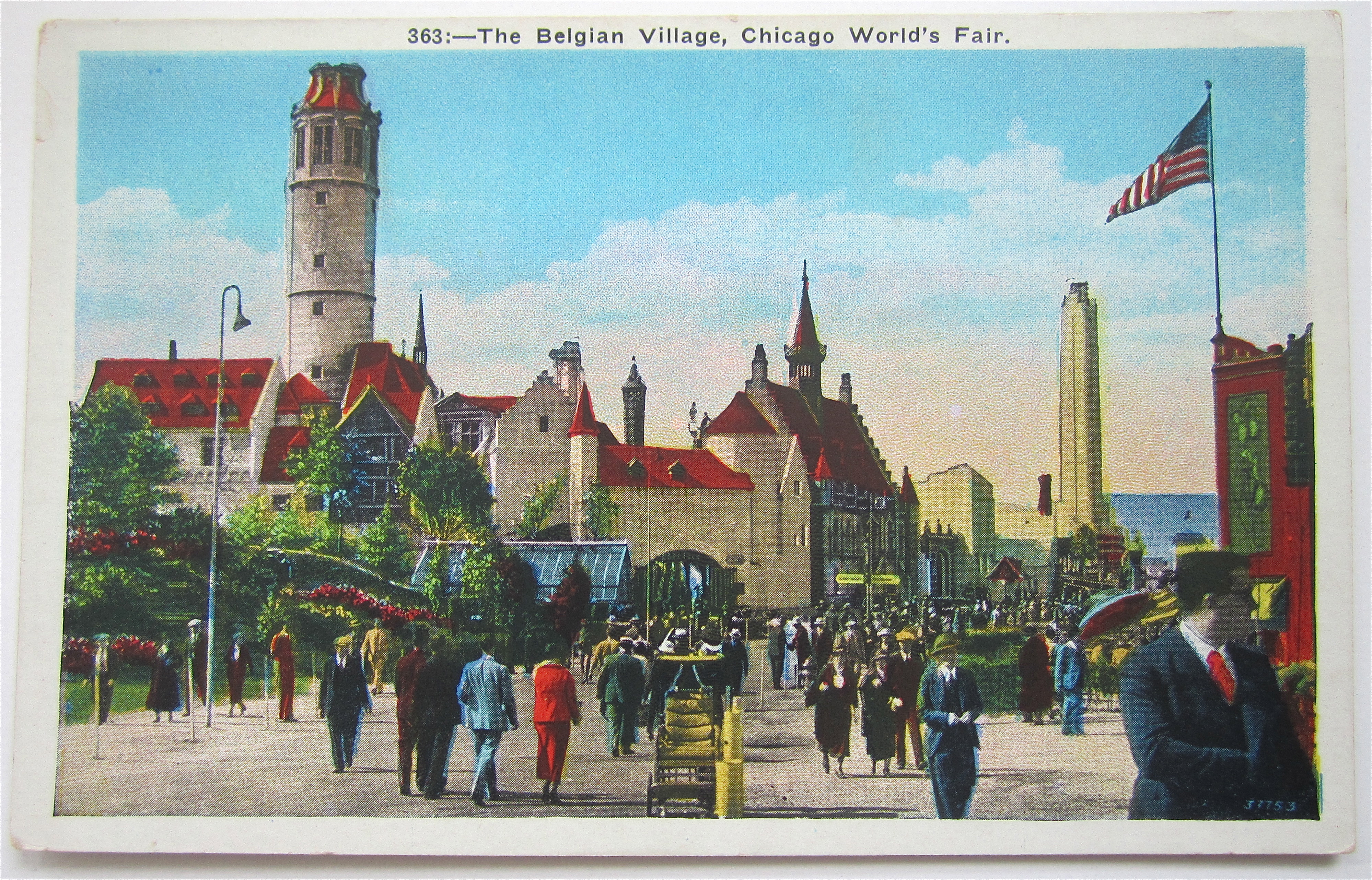 The Belgian Village , Chicago World's Fair Postcard