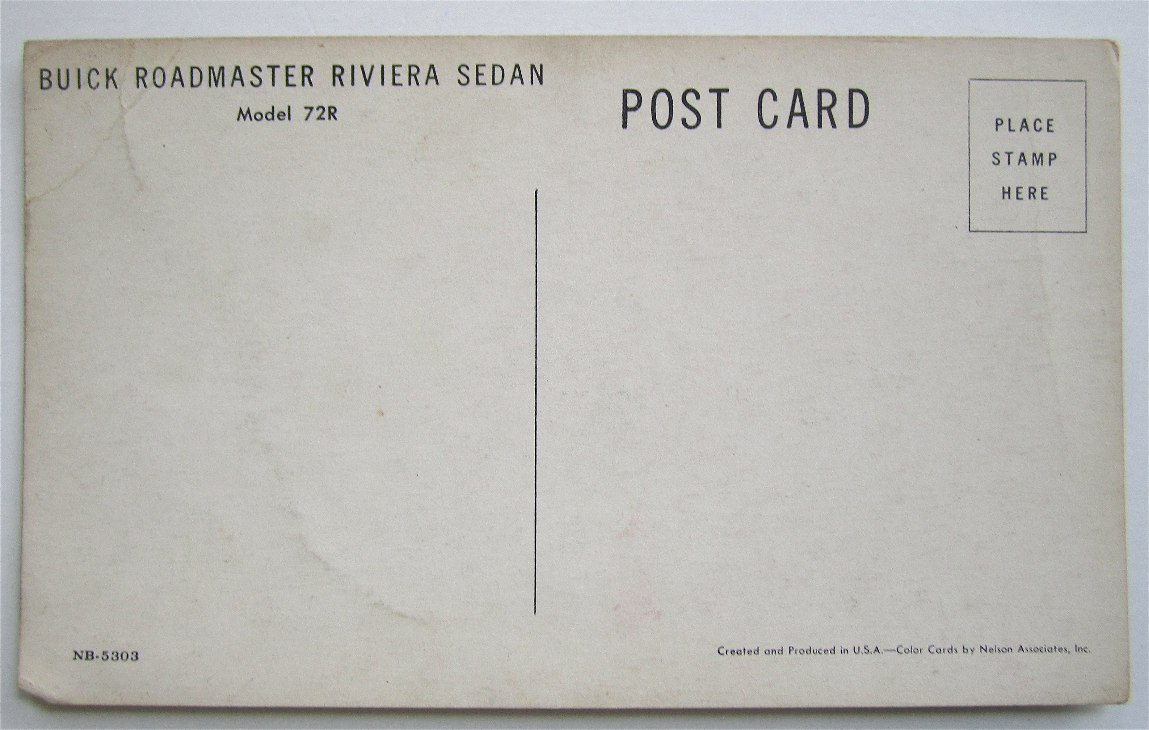 Buick Roadmaster Riviera Sedan Postcard