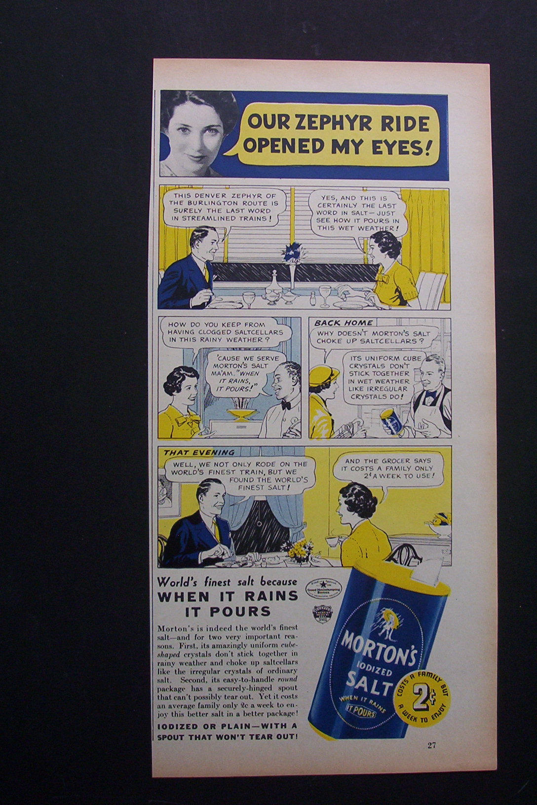 1937  Morton's  Salt