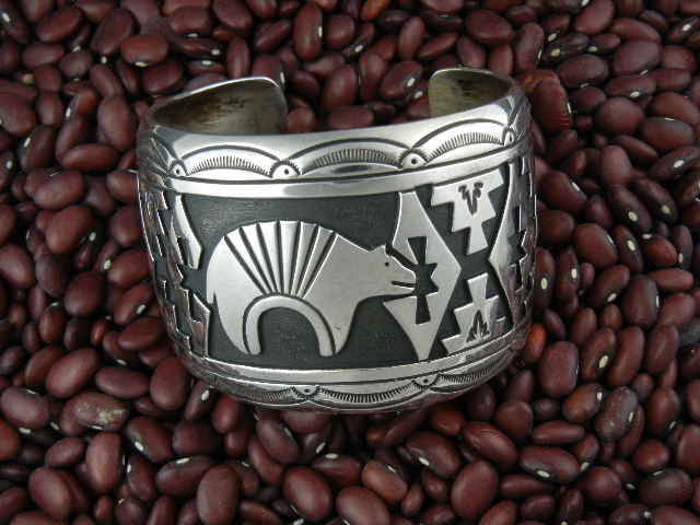 Tommy Singer Snr Sterling Silver Bear Bracelet 138 Gr