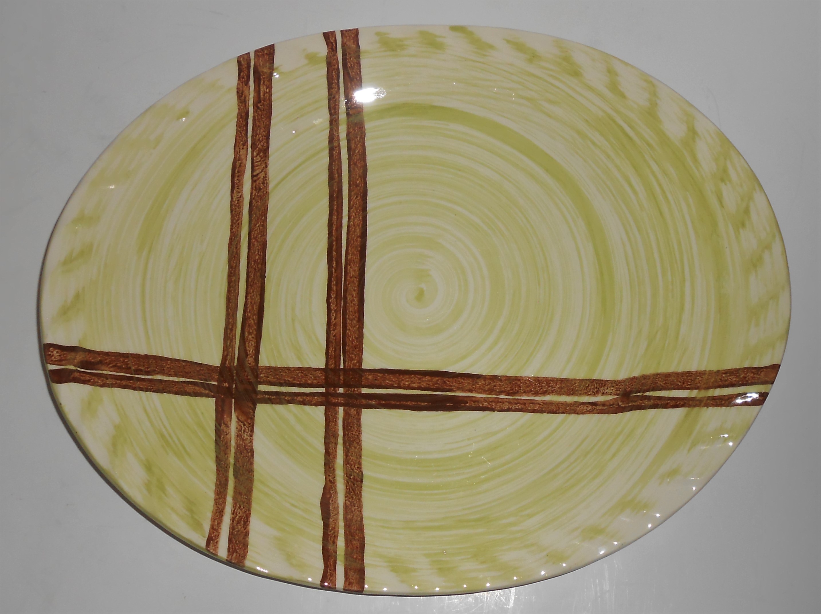 Blue Ridge Southern Pottery Piedmont Plaid Platter
