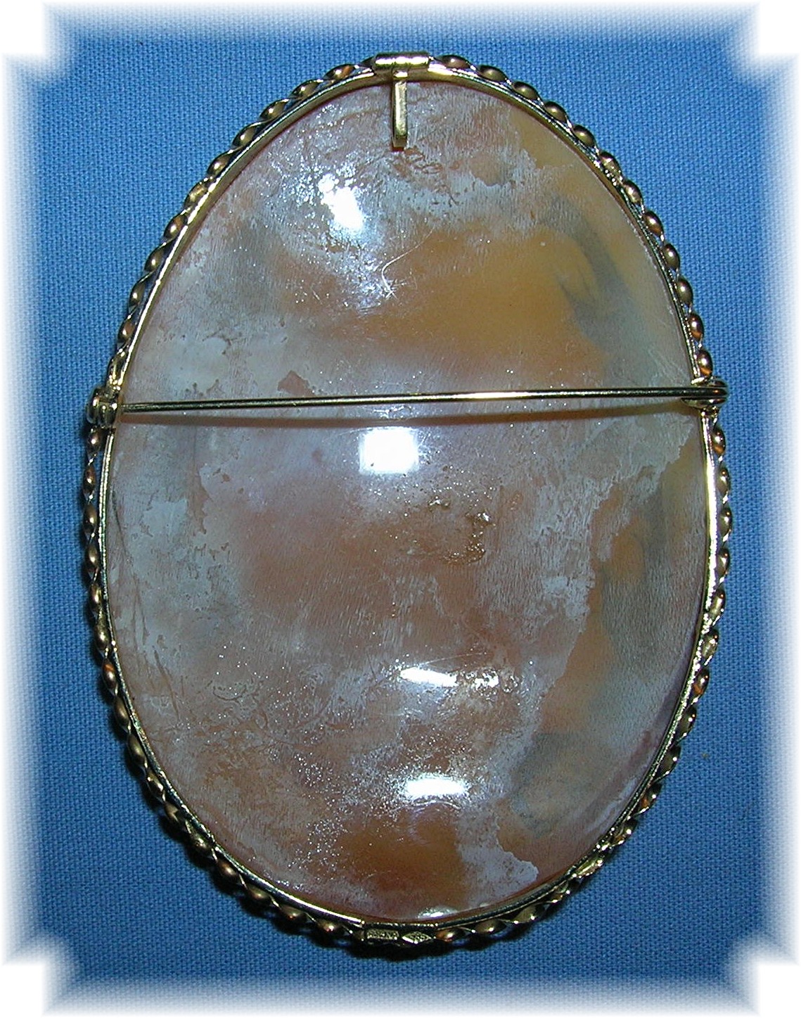 Brooch 14K Gold Shell 3 Faces Cameo