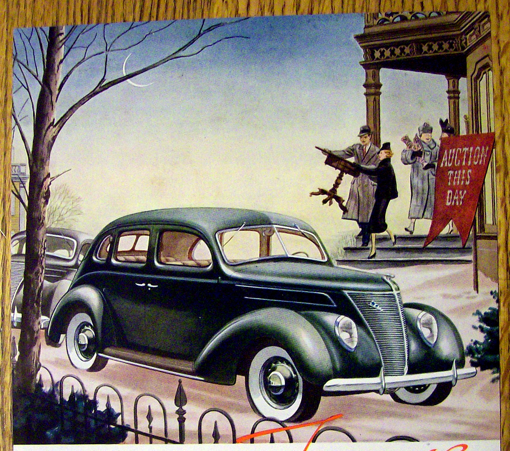 1937 Ford V-8 with the Ford In Front Of The House