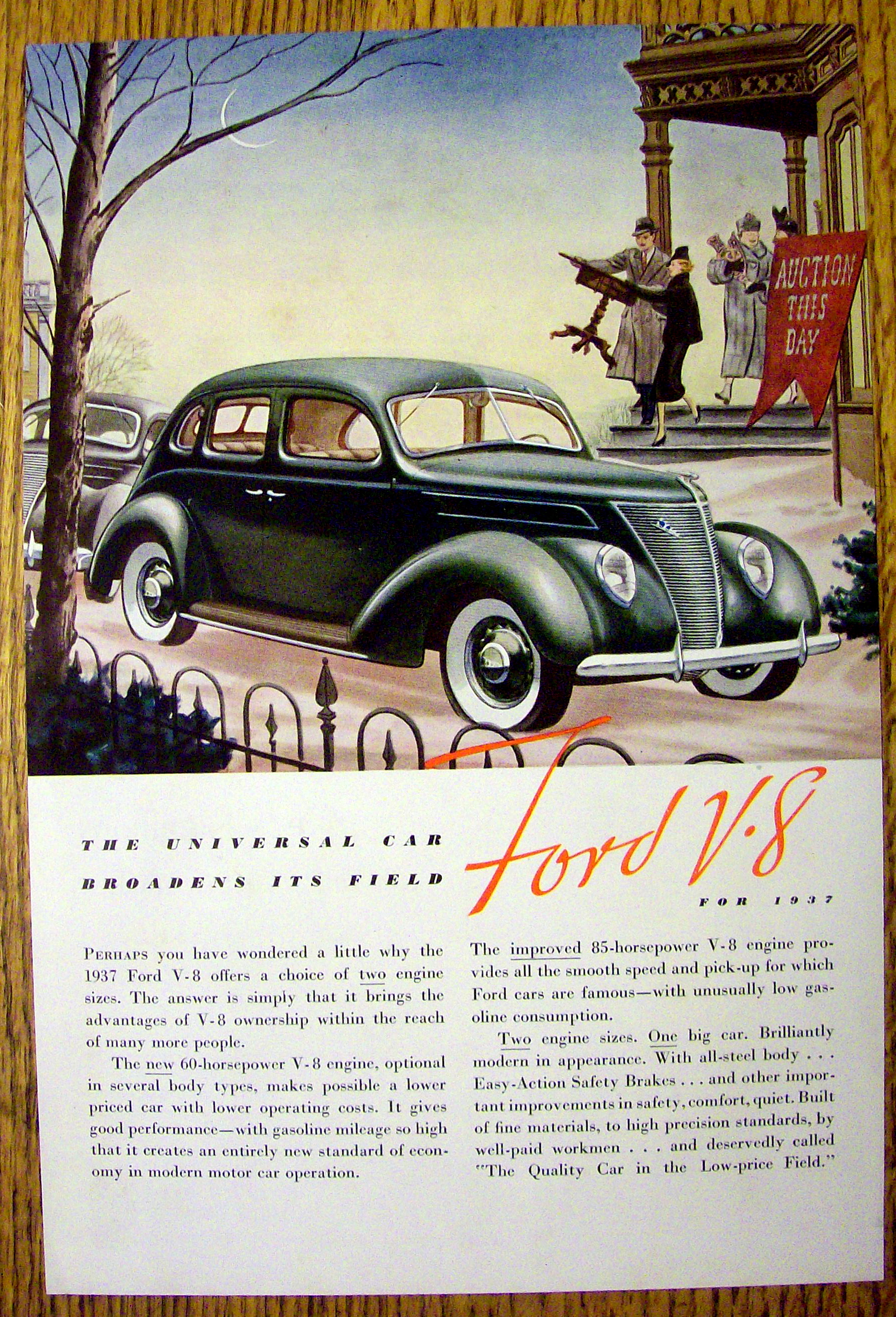 1937 Ford V-8 with the Ford In Front Of The House