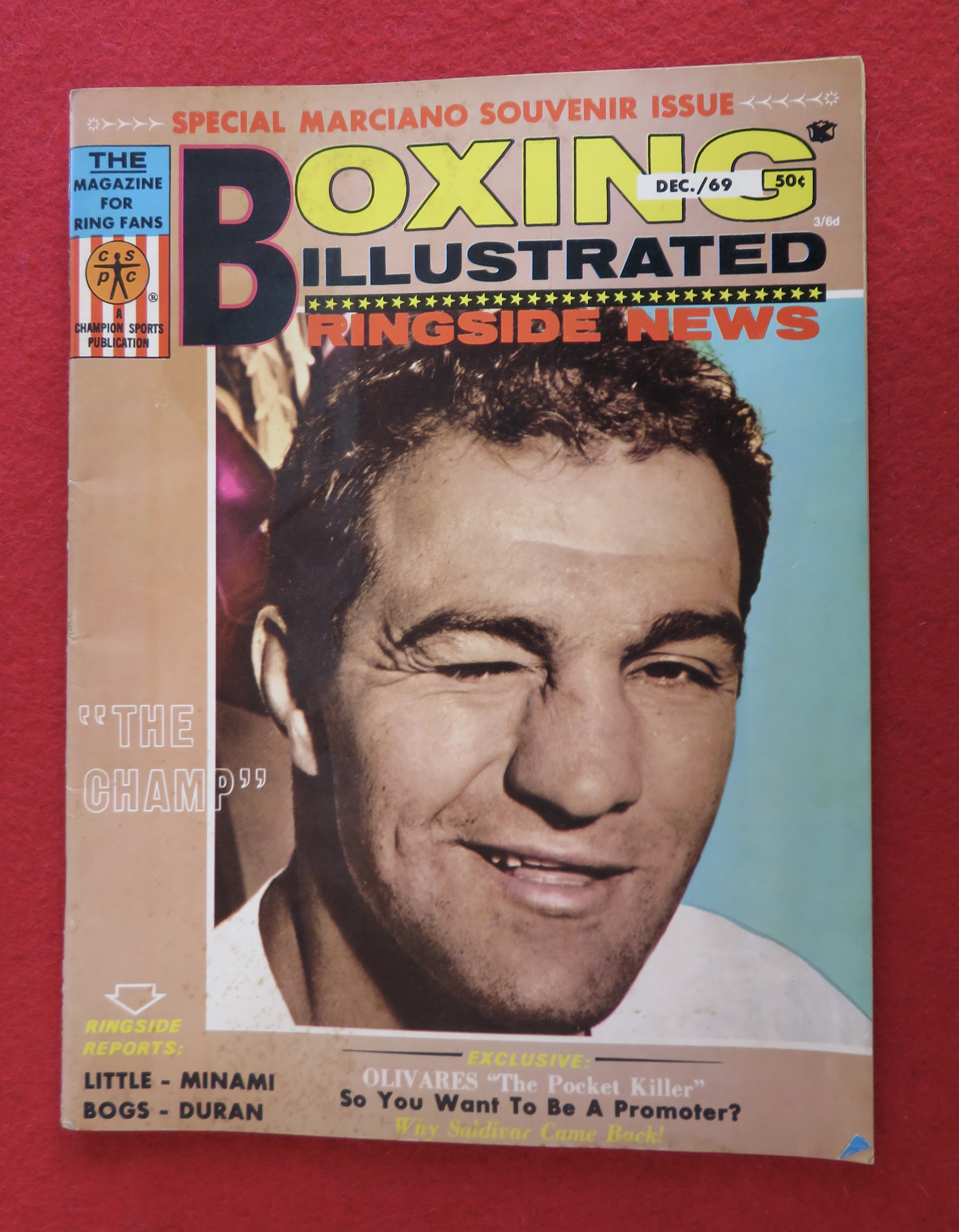 Boxing Illustrated Magazine December 1969 R Marciano
