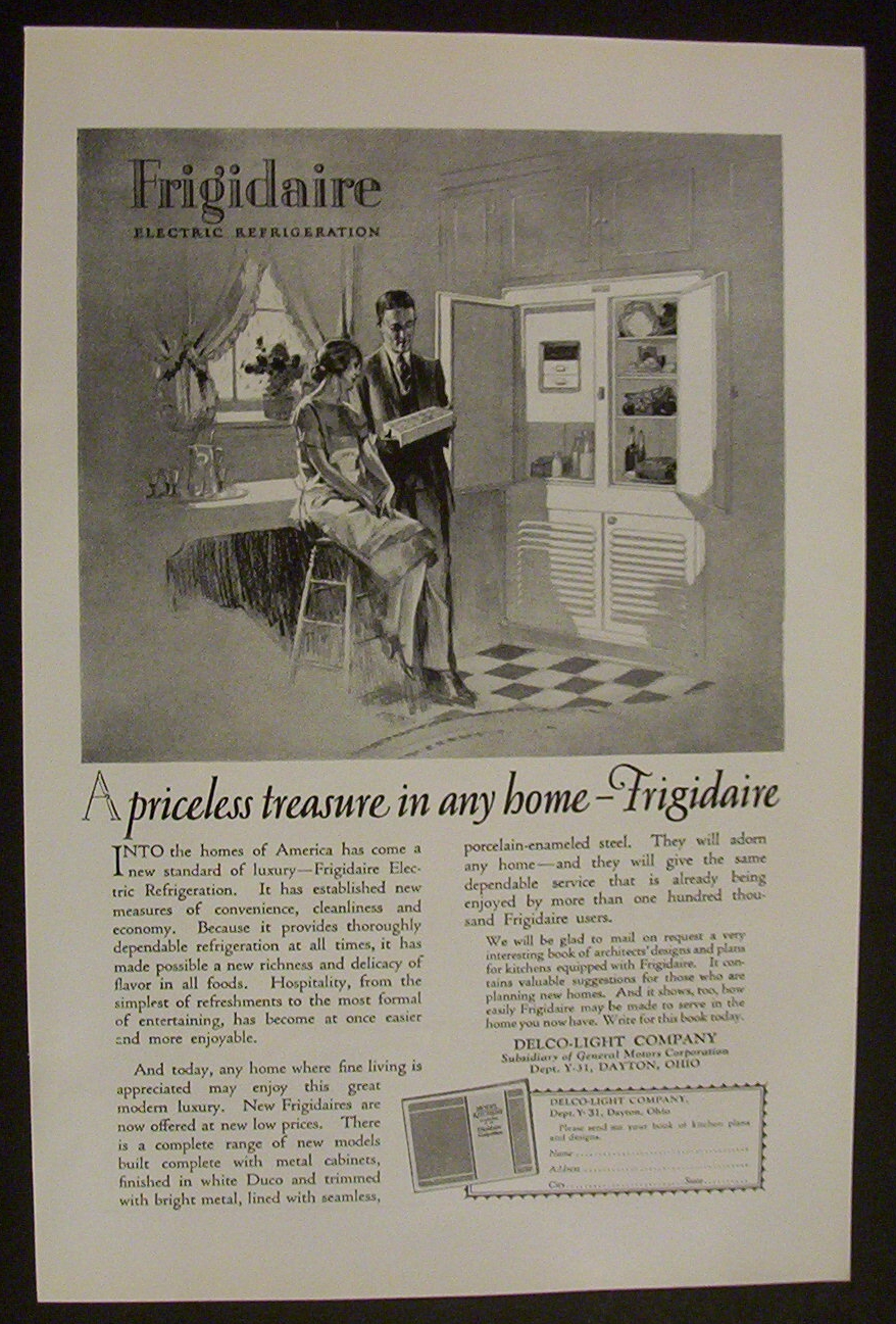 1926  Frigidaire  Electric  Refrigeration
