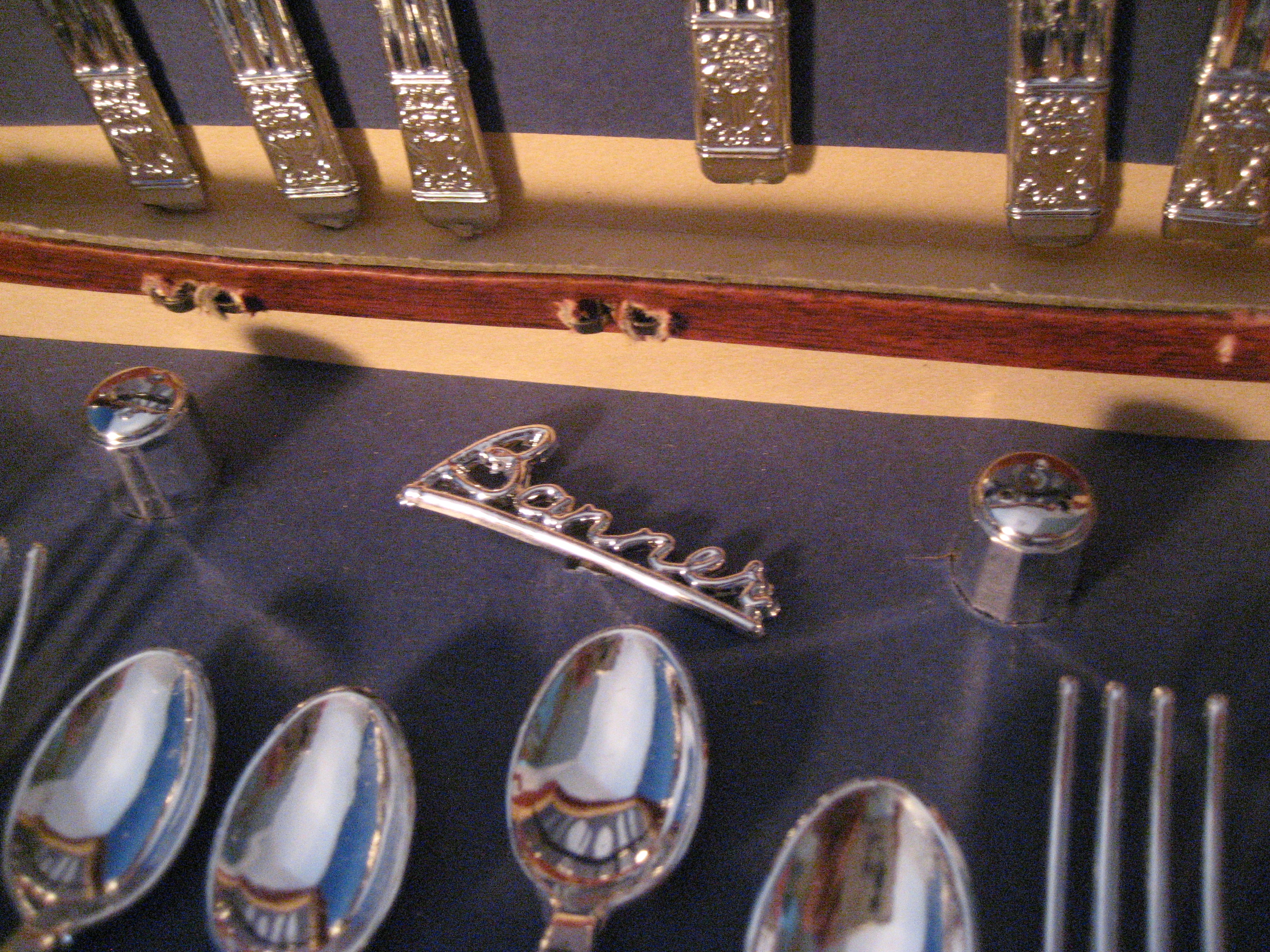 Child's Silver Set in a Du Barry Case