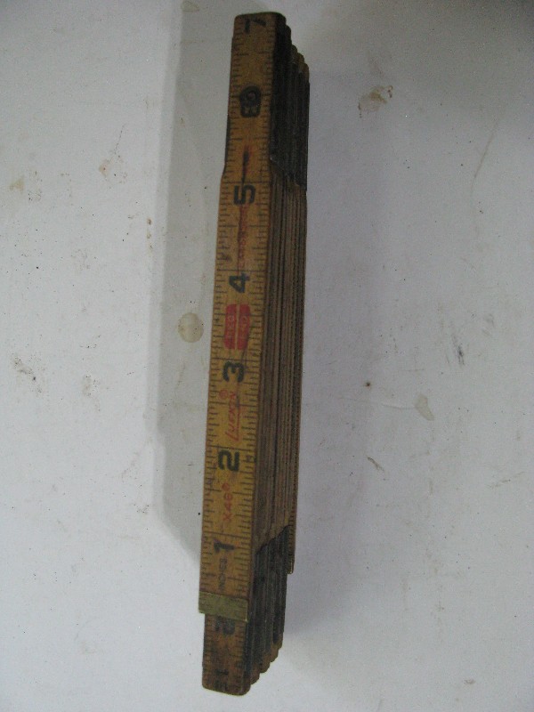 Vintage Lufkin Red End X46 Wooden Folding Extension Ruler