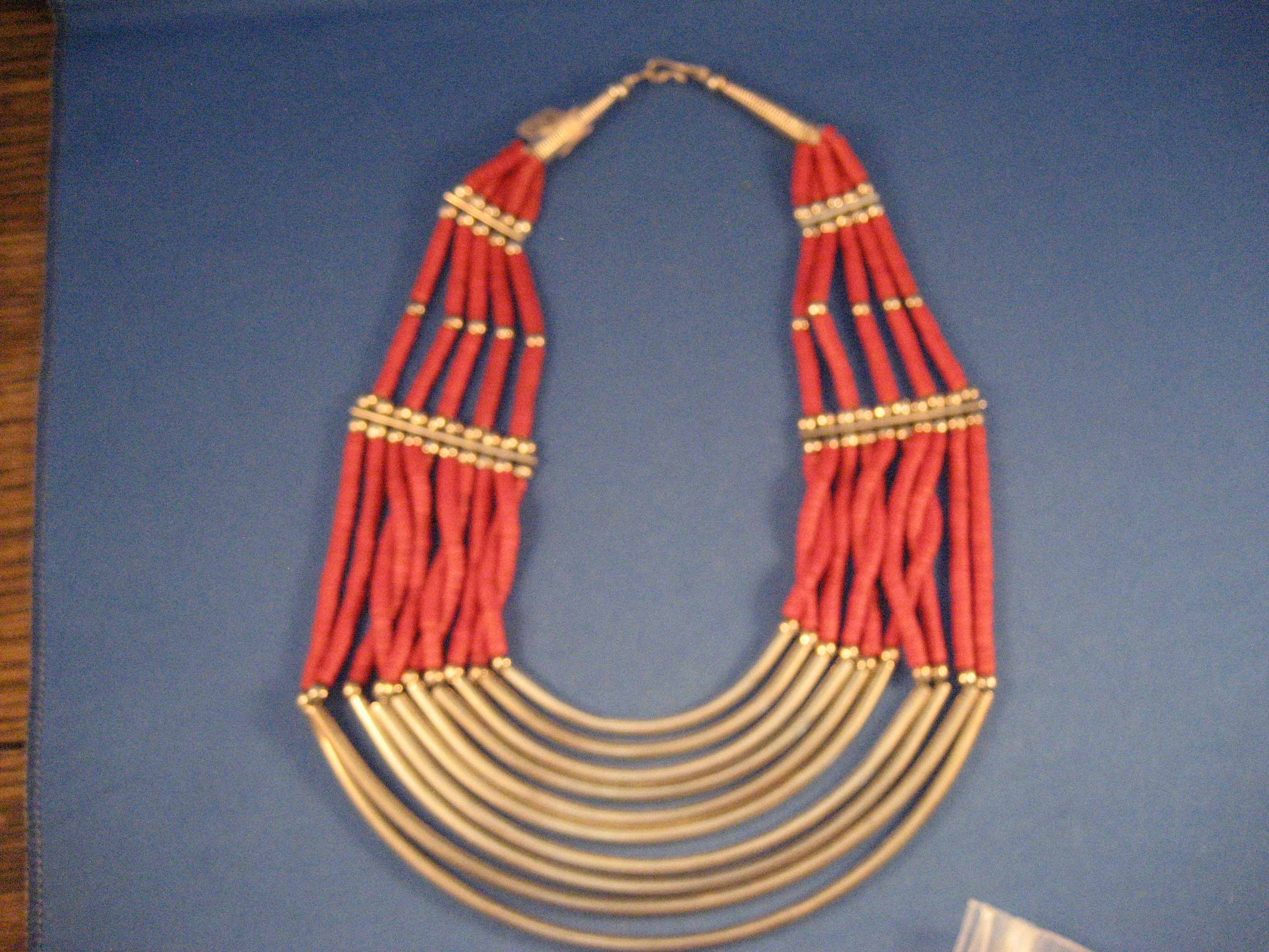 Camel Bone and Silver Necklace