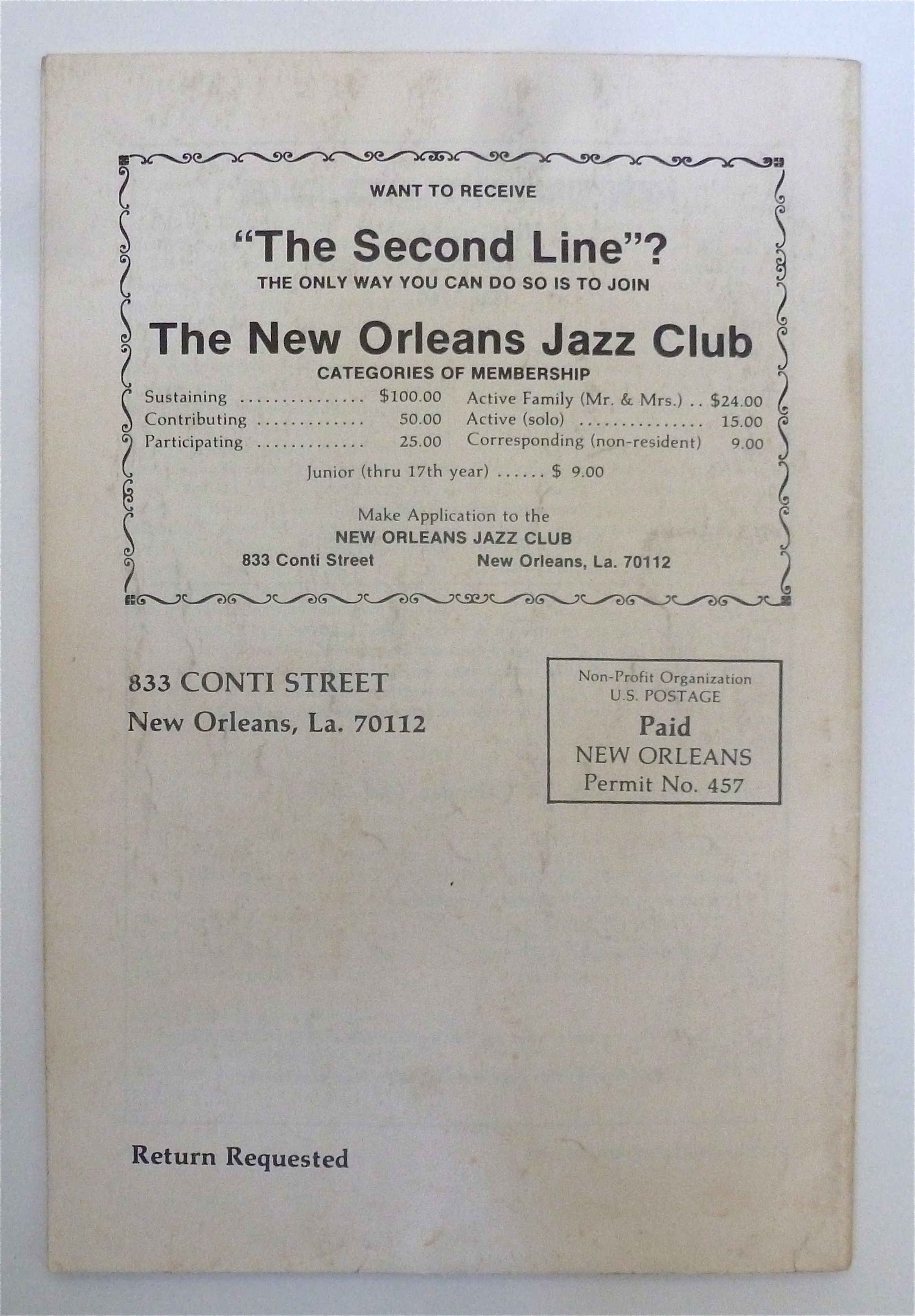 Second Line Spring 1976 Vol XXVIII Blues/Jazz Magazine