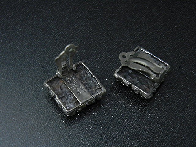 Sterling Silver Cross Clip Earrings Designer Carol Henr