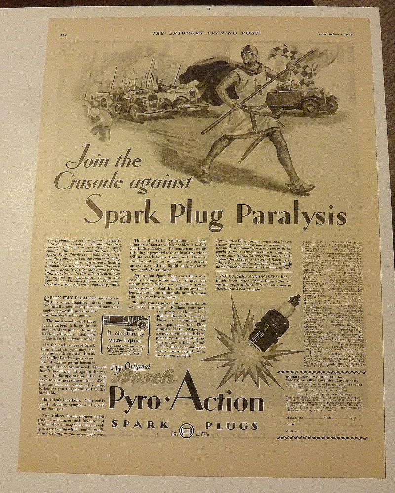 1928 Pyro Action Spark Plugs With Knight