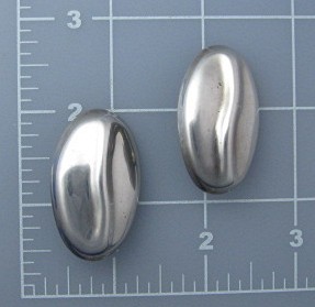 Taxco Mexico Sterling Silver Swirl Clip Earrings