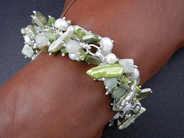 Charles Albert Peridot Sterling Silver Chachki Bracelet