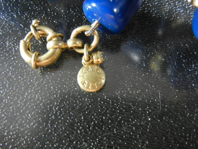 Crystal Thermoset Lapis Color J Crew Necklace