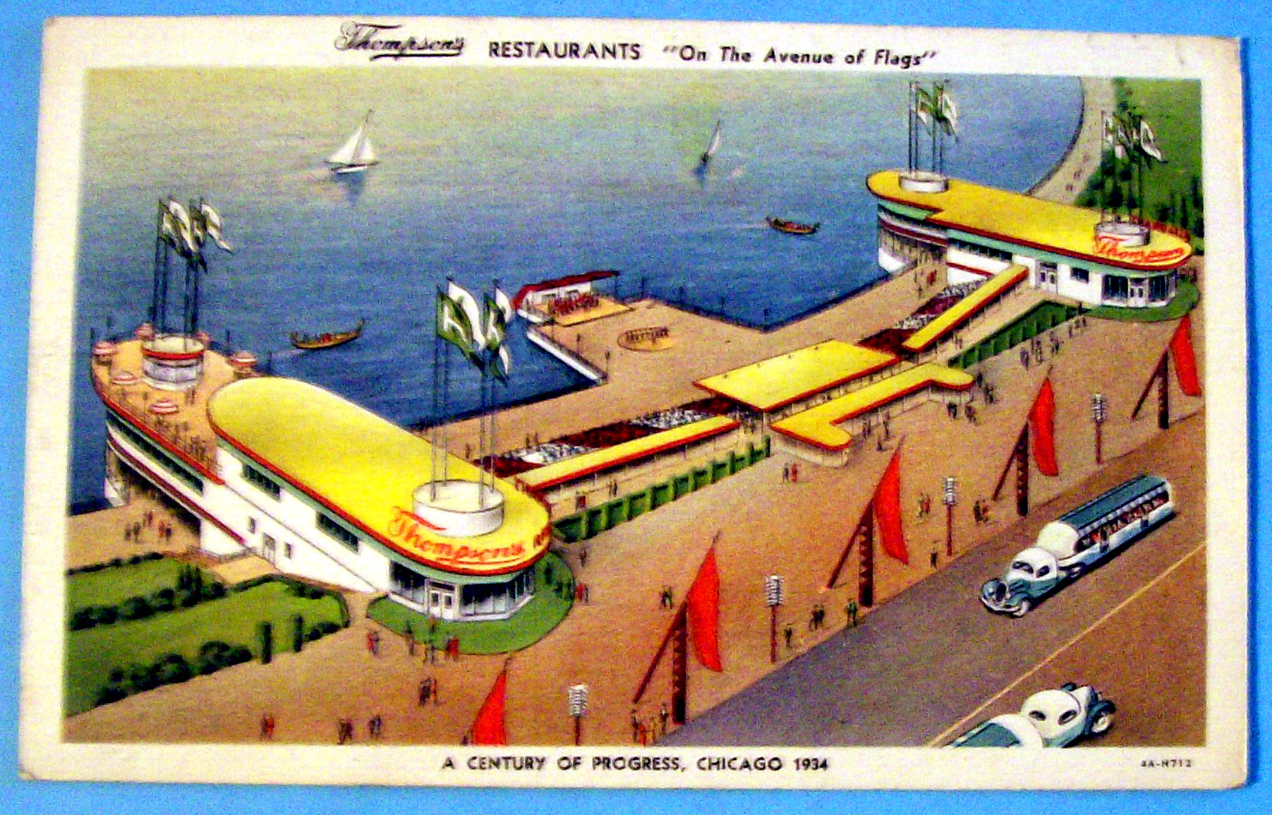 Thompson's Restaurant Postcard (Chicago World's Fair)