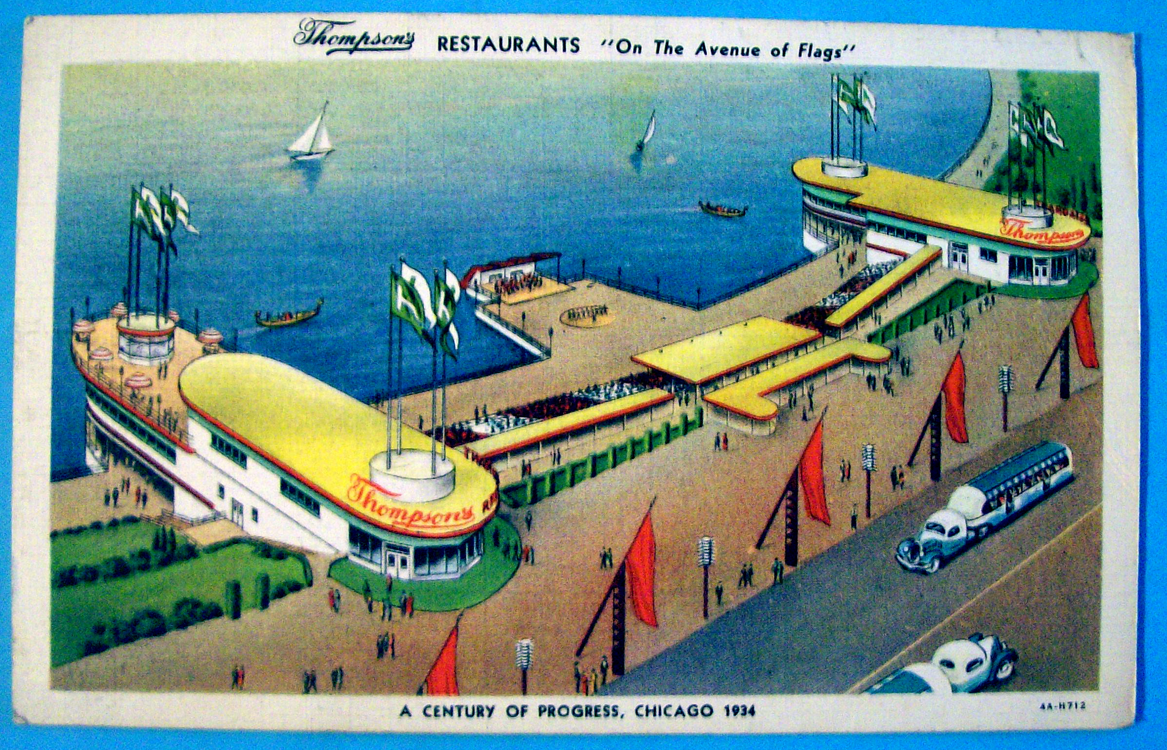 Thompson's Restaurant Postcard (Chicago World's Fair)