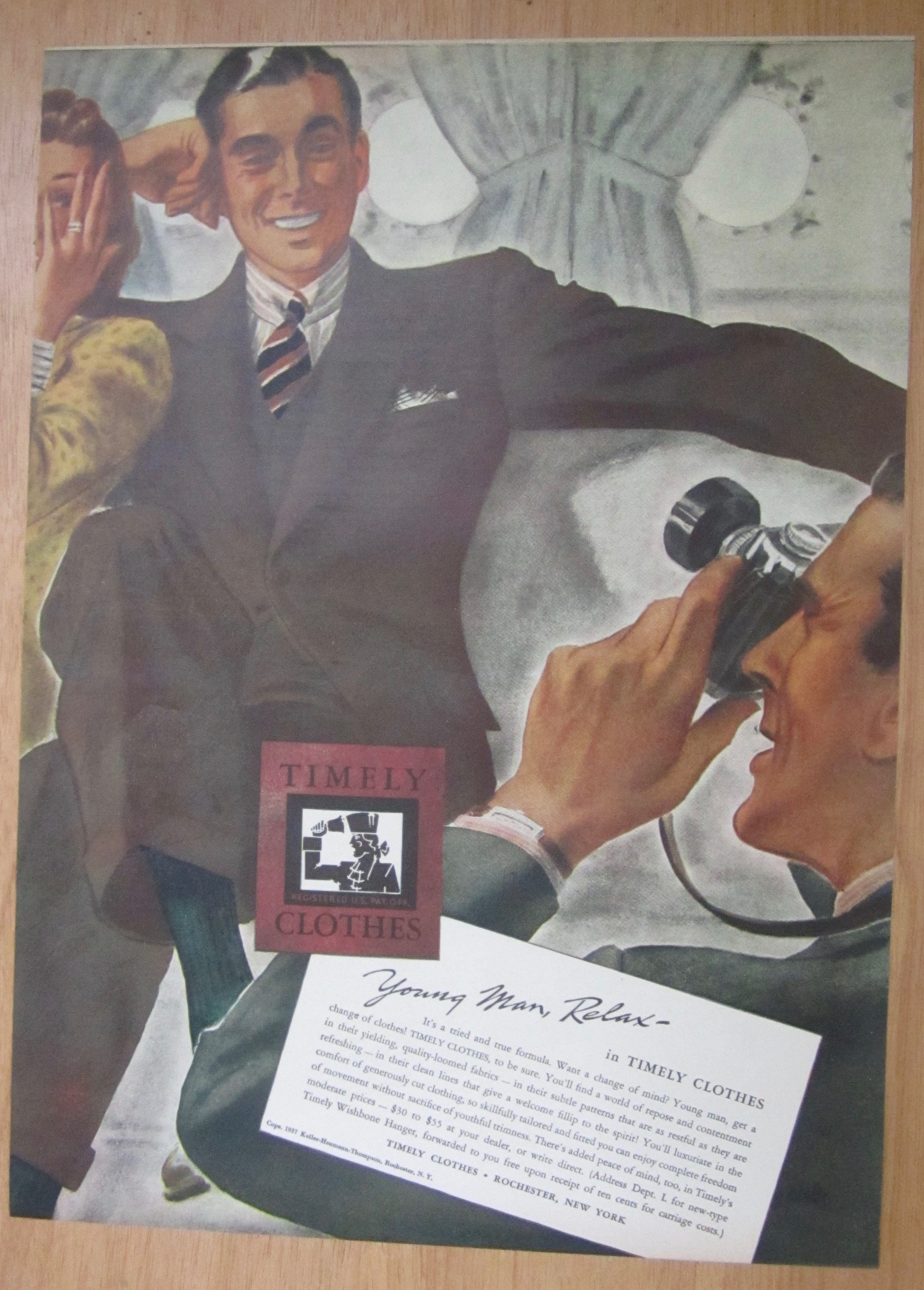 1937 Timely Clothes with Young Man, Relax