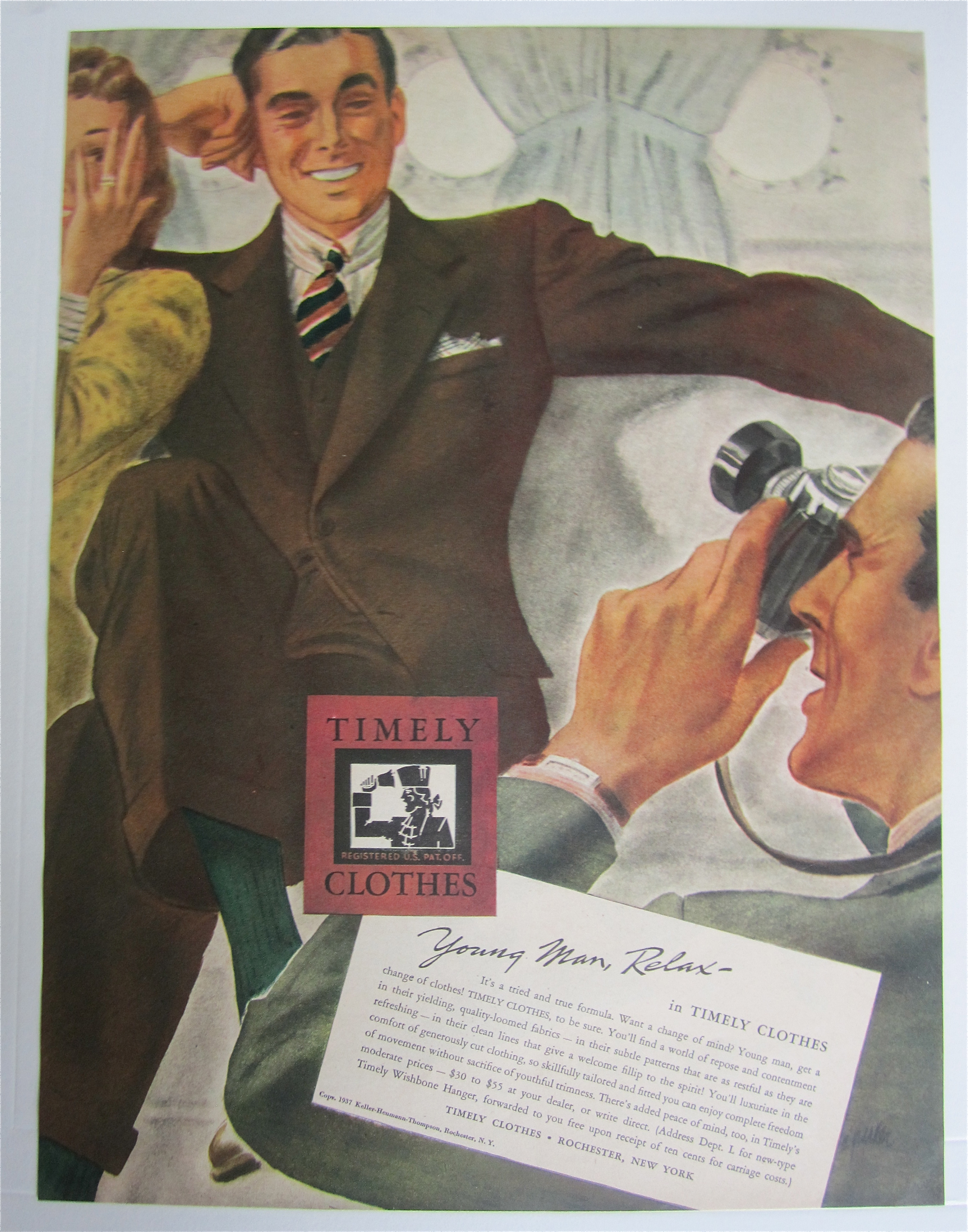 1937 Timely Clothes with Young Man, Relax