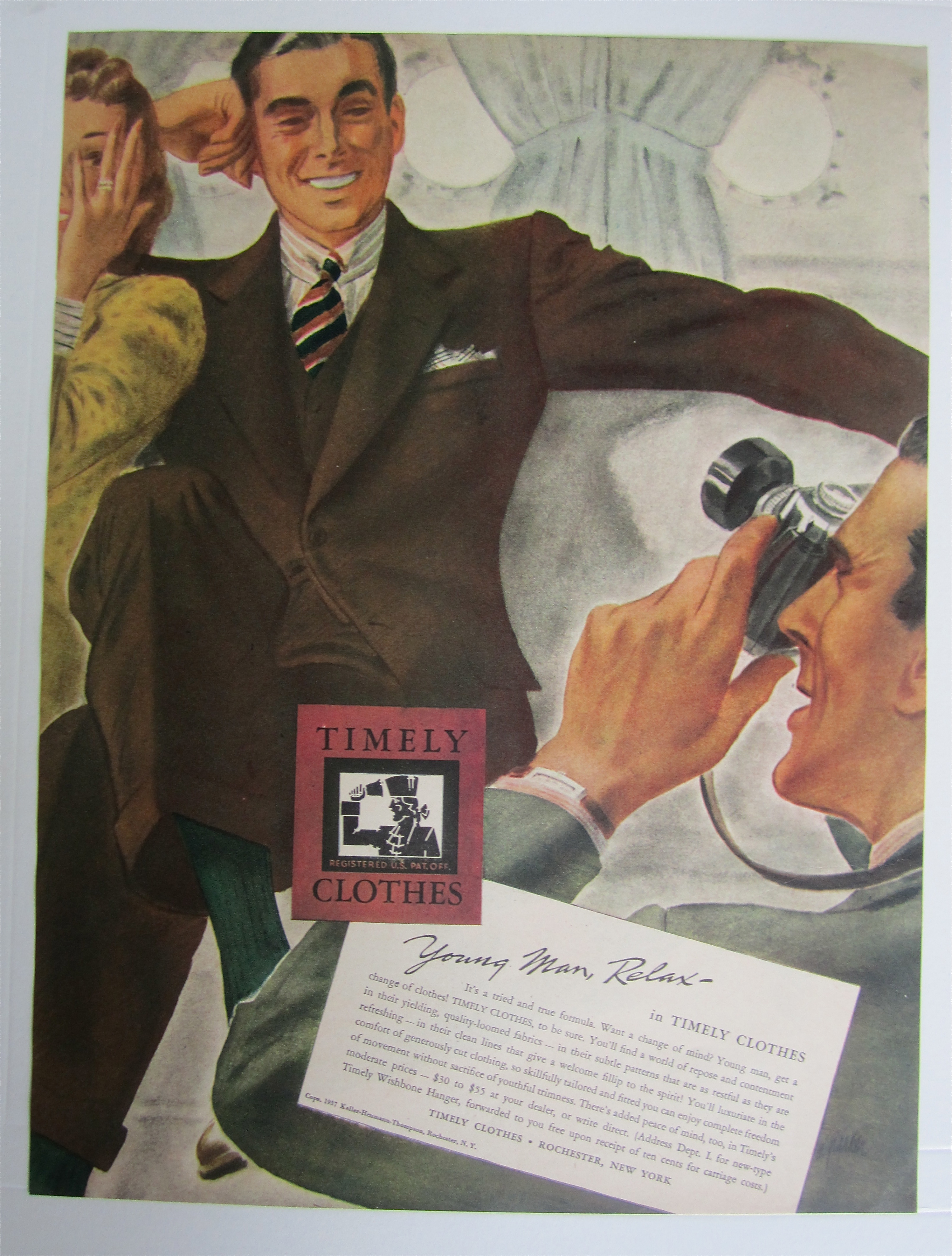 1937 Timely Clothes with Young Man, Relax