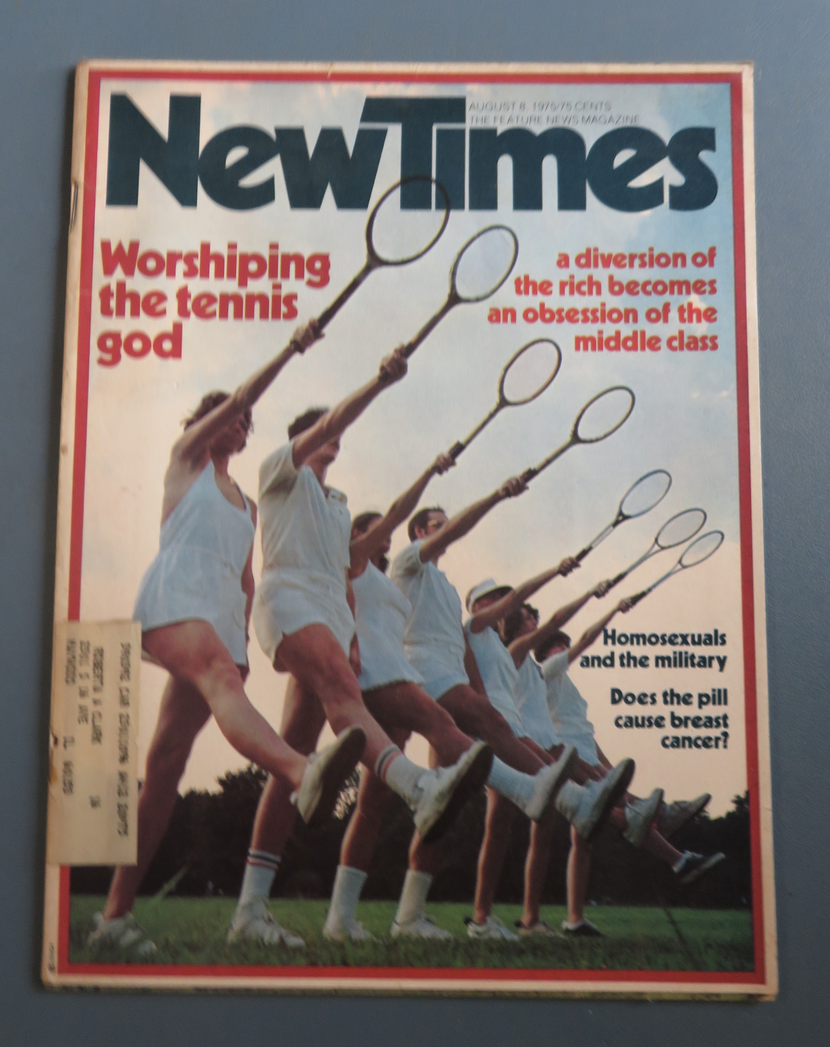 New Times Magazine August 8, 1975 Worshipping Tennis