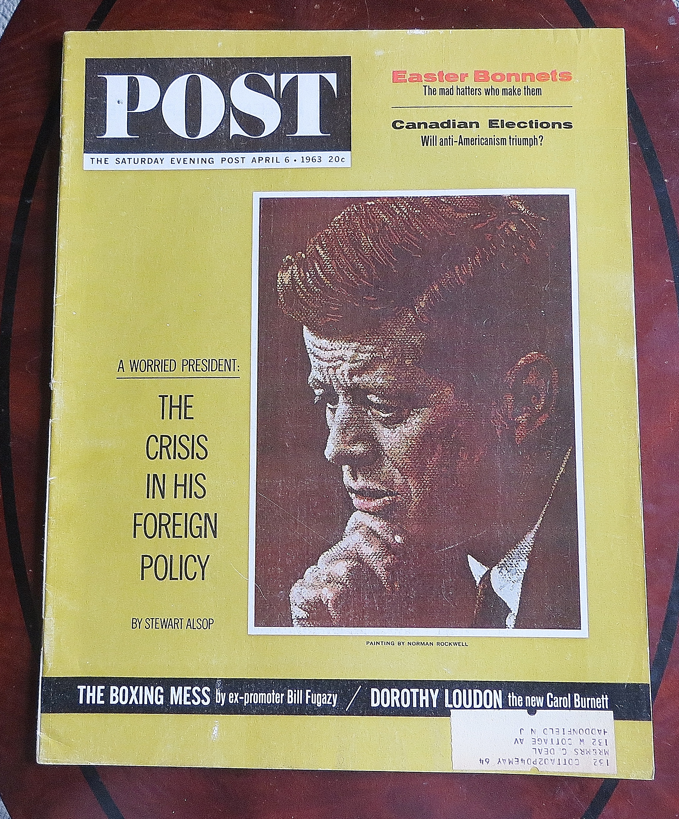 Saturday Evening Post April 6, 1963 Worried President